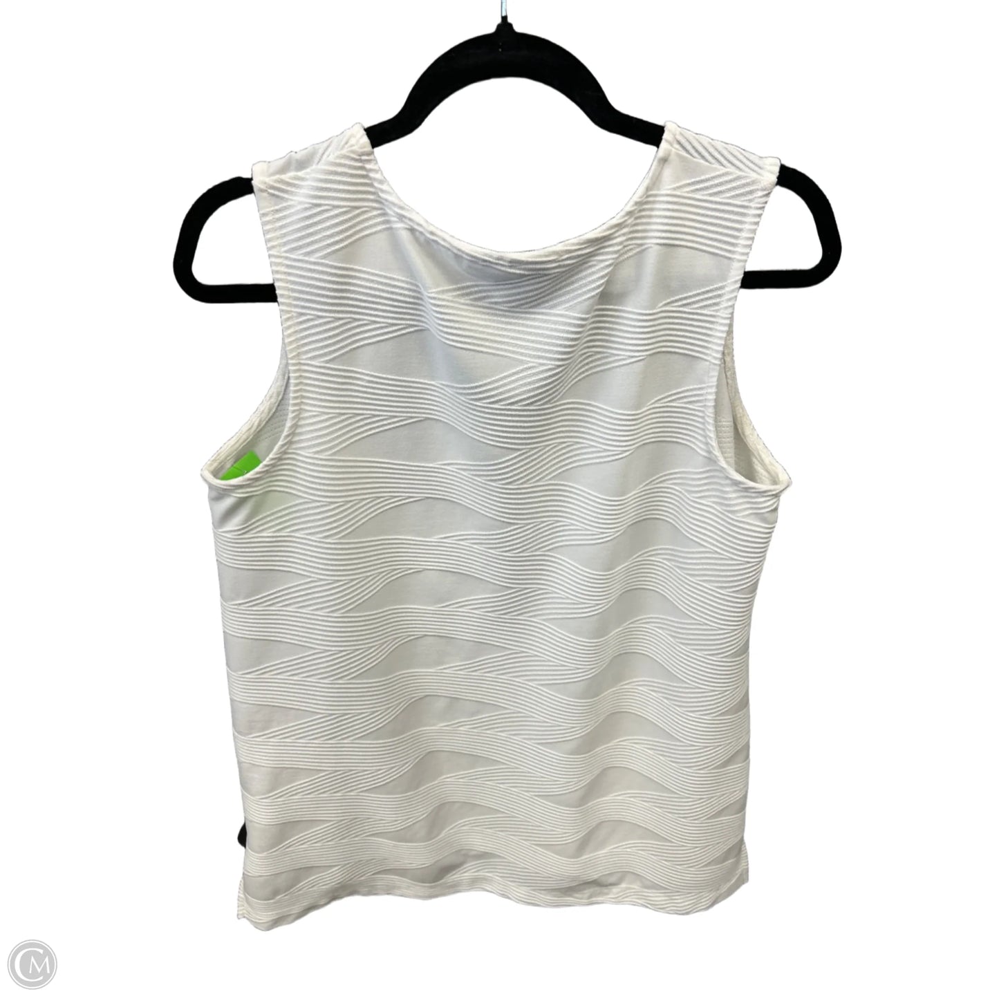 Top Sleeveless By Dana Buchman In White, Size: L
