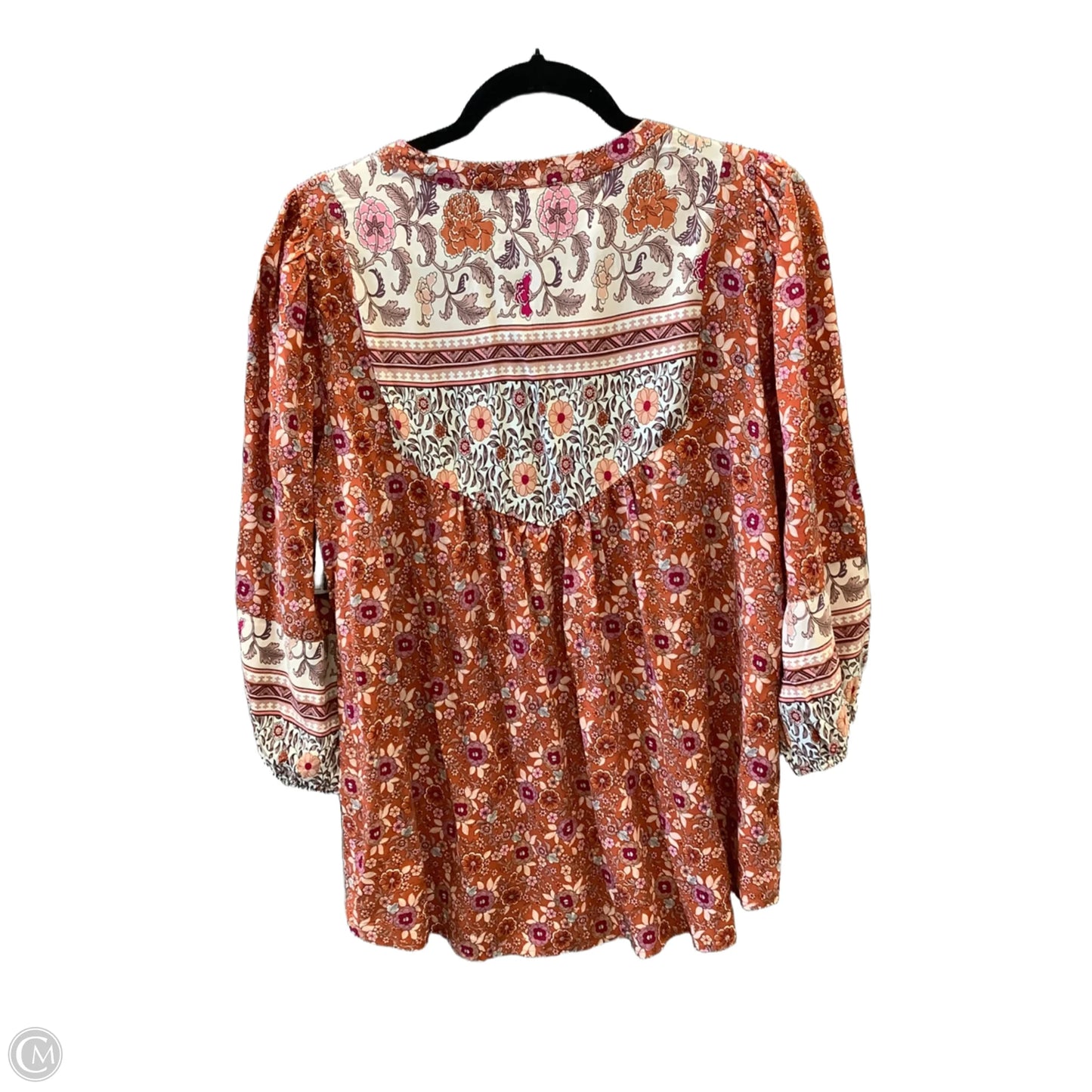 Top 3/4 Sleeve By Jane And Delancey In Orange, Size: M