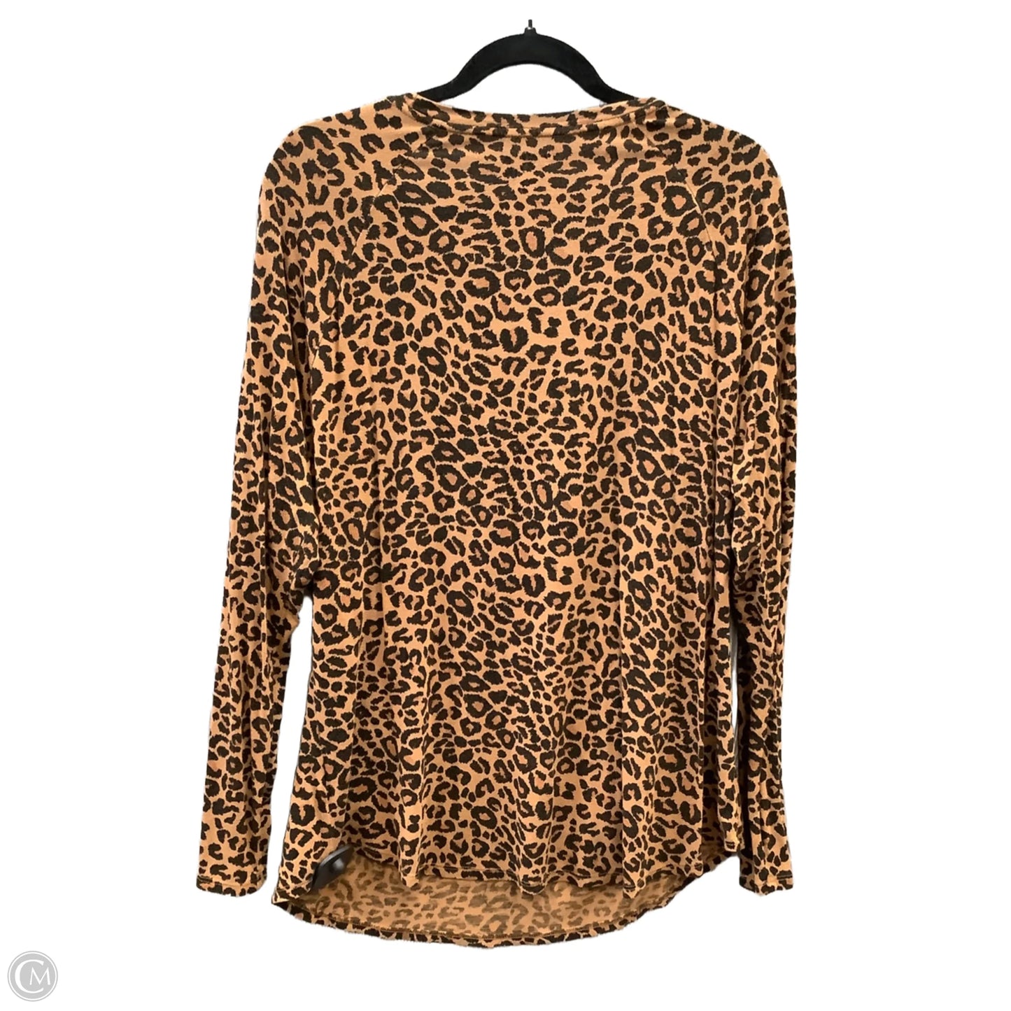 Top Long Sleeve By Time And Tru In Animal Print, Size: Xl