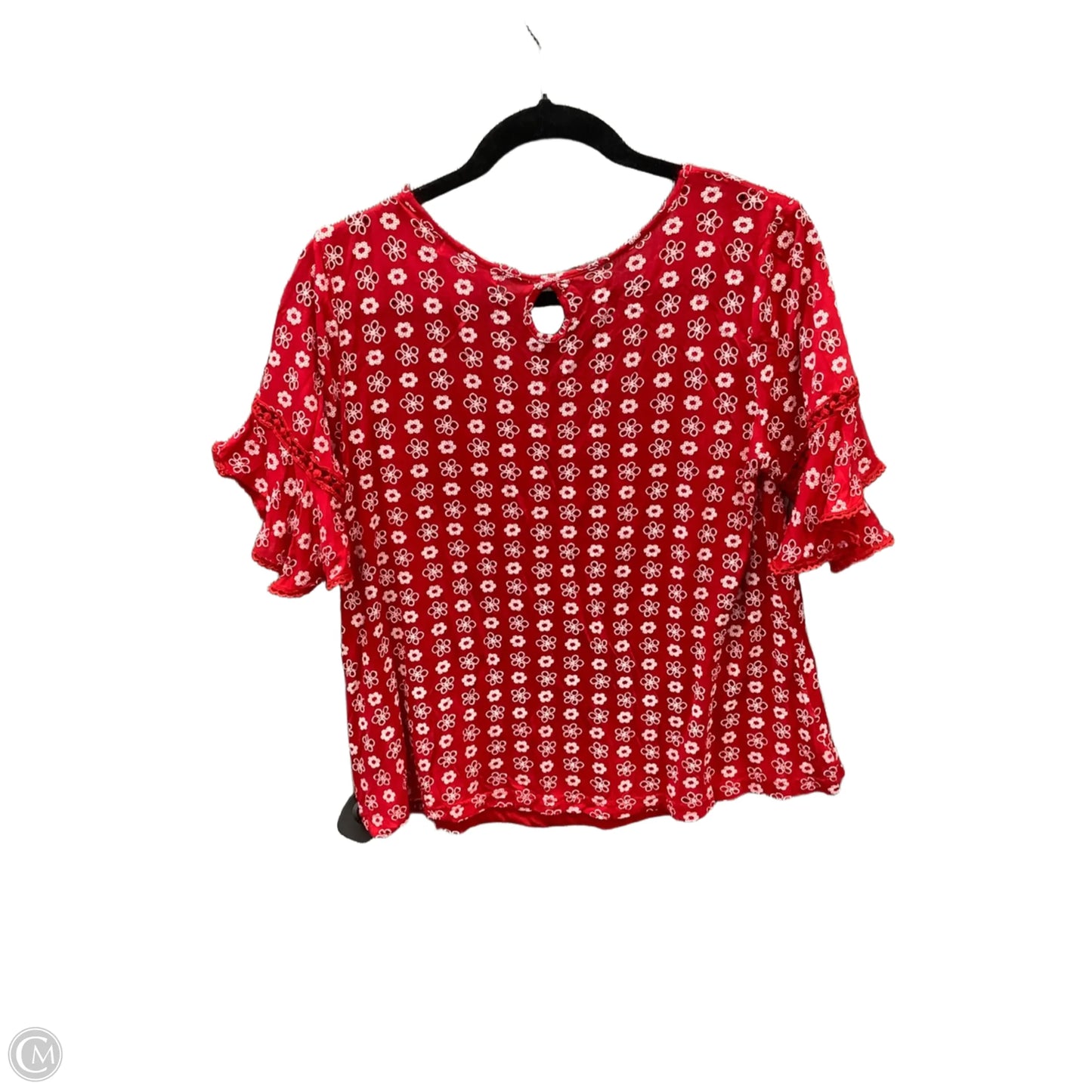 Top Short Sleeve By Clothes Mentor In Red, Size: M