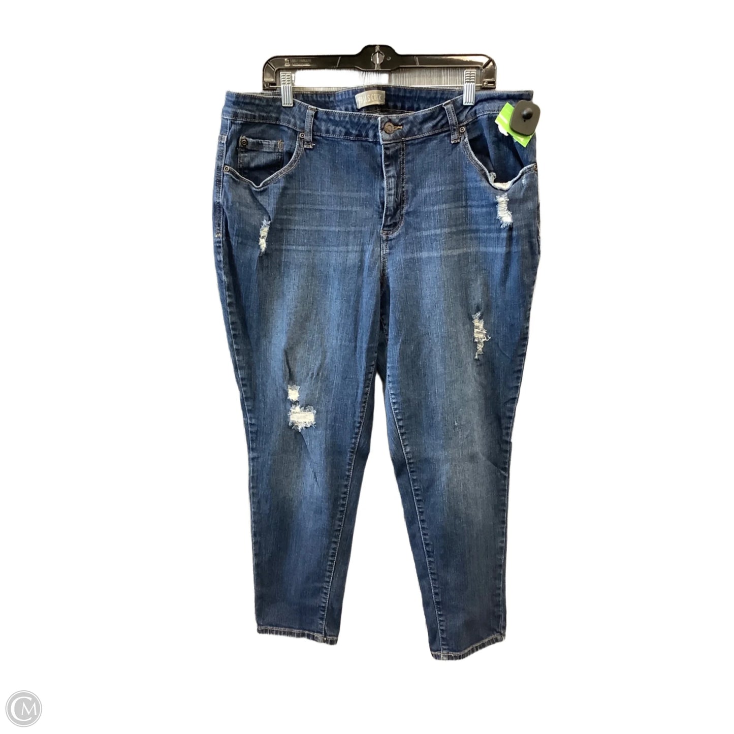 Jeans Straight By Falls Creek In Blue, Size: 20