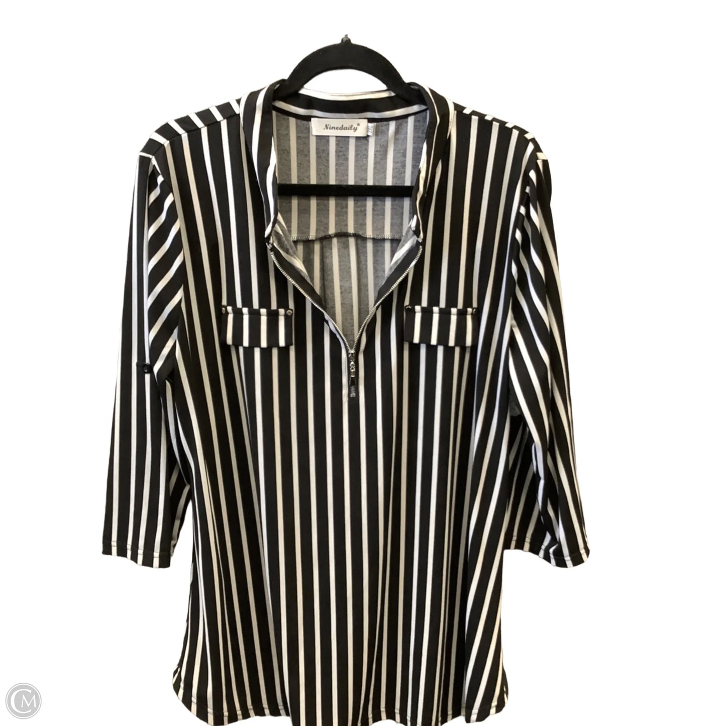 Top Long Sleeve By Clothes Mentor In Striped Pattern, Size: 2x