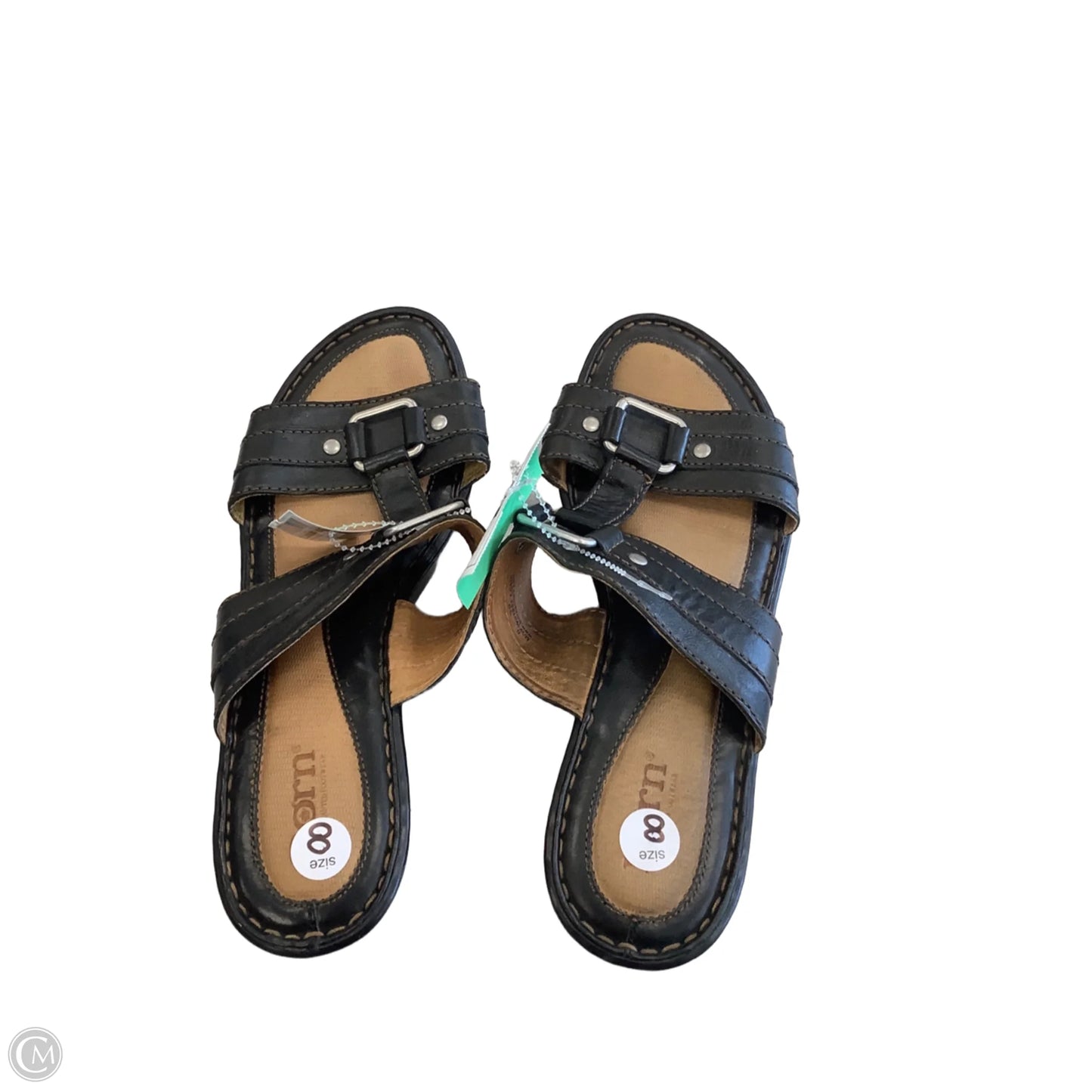 Sandals Heels Wedge By Born In Black, Size: 8