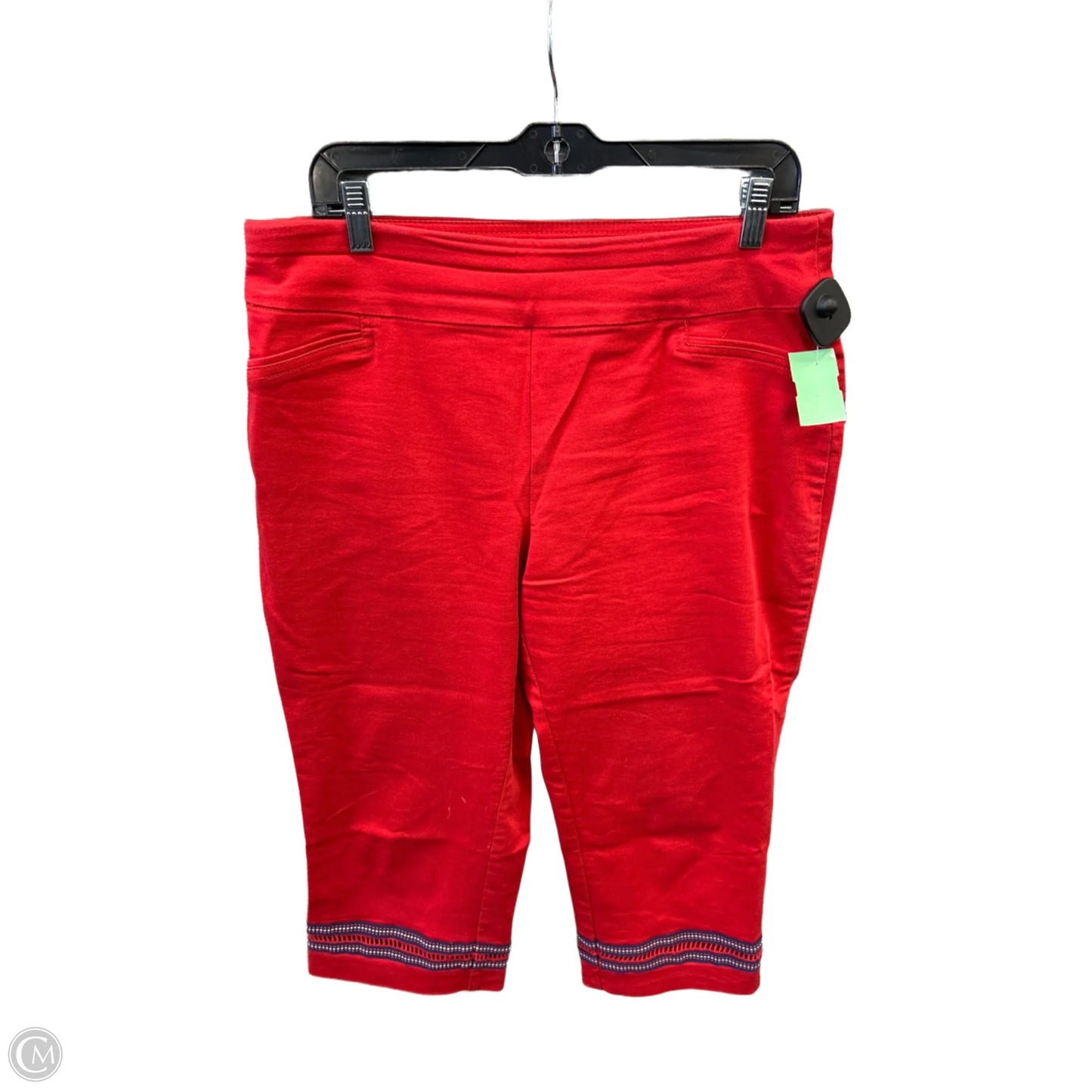 Capris By Croft And Barrow In Red, Size: 12