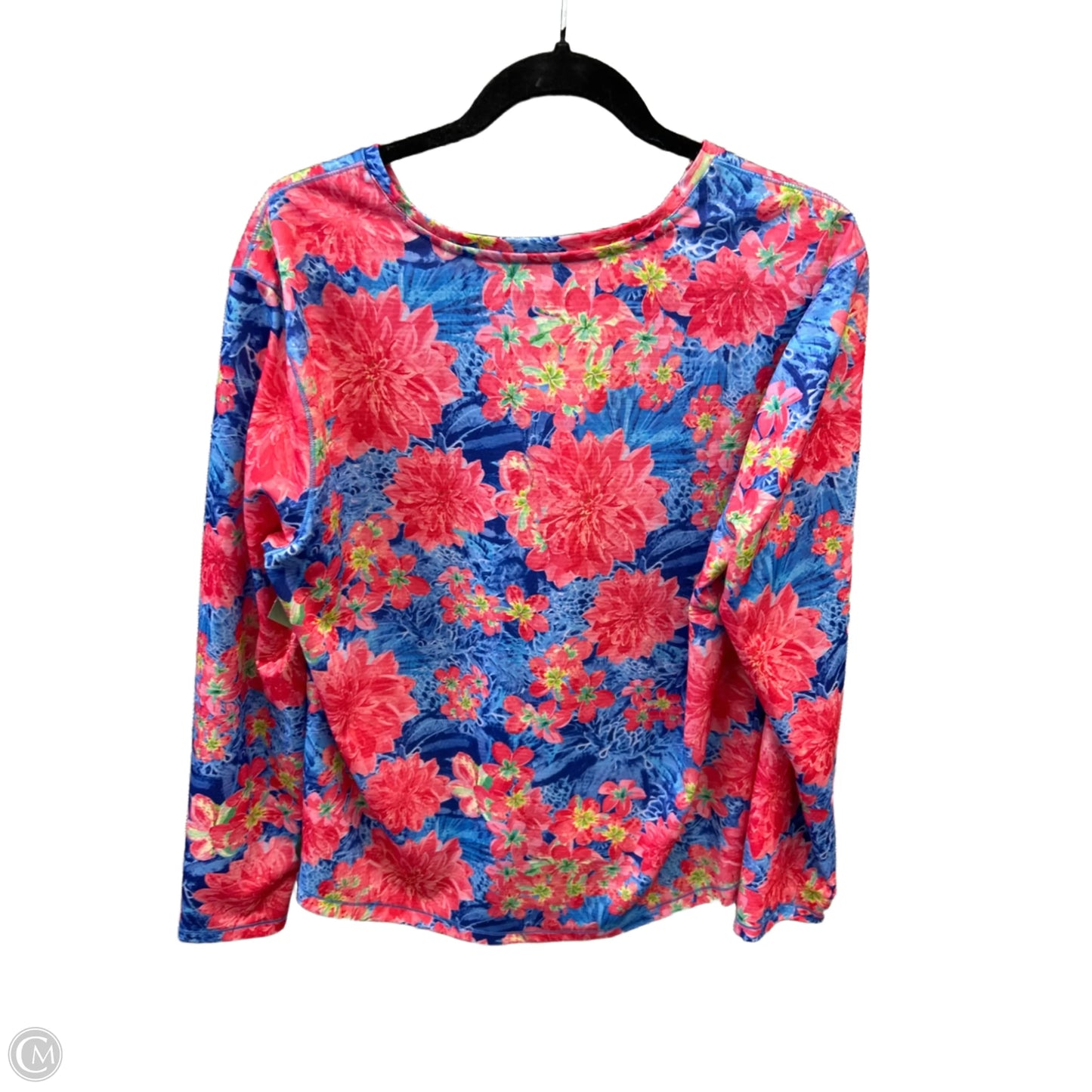 Top Long Sleeve By Reel Legends In Floral Print, Size: Xlp