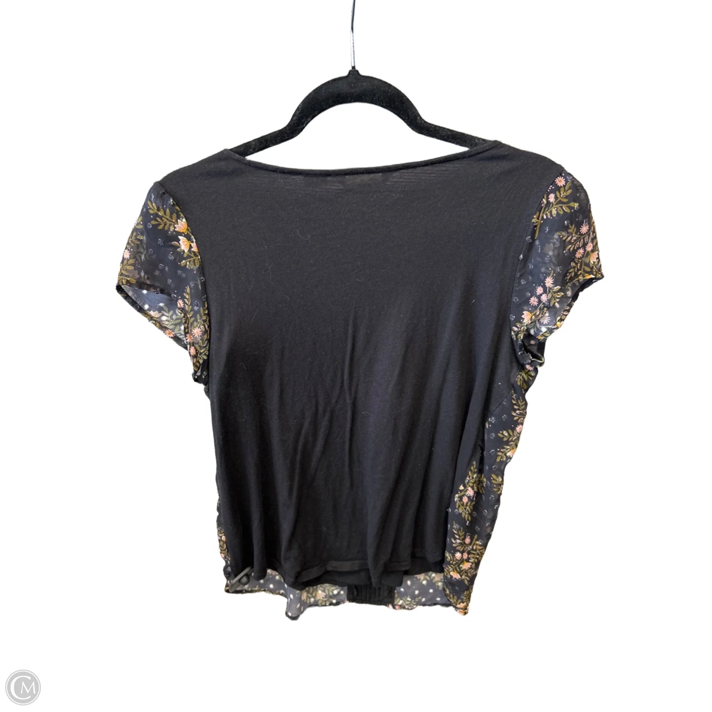 Blouse Short Sleeve By Lc Lauren Conrad In Black, Size: L