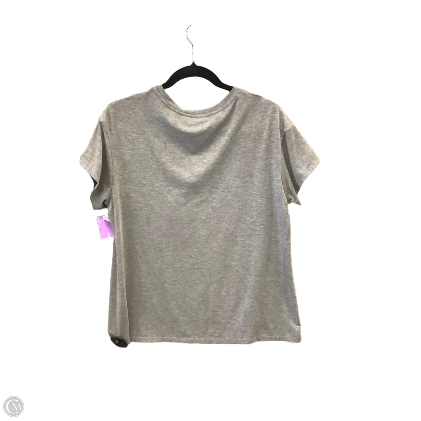 Top Short Sleeve By Massini In Grey, Size: L