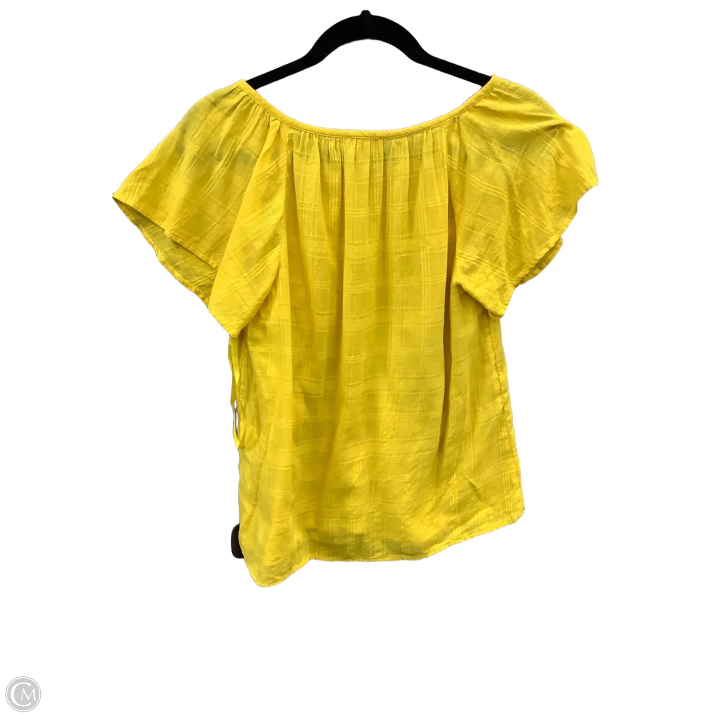 Blouse Short Sleeve By Style And Co Collection Women In Yellow, Size: S