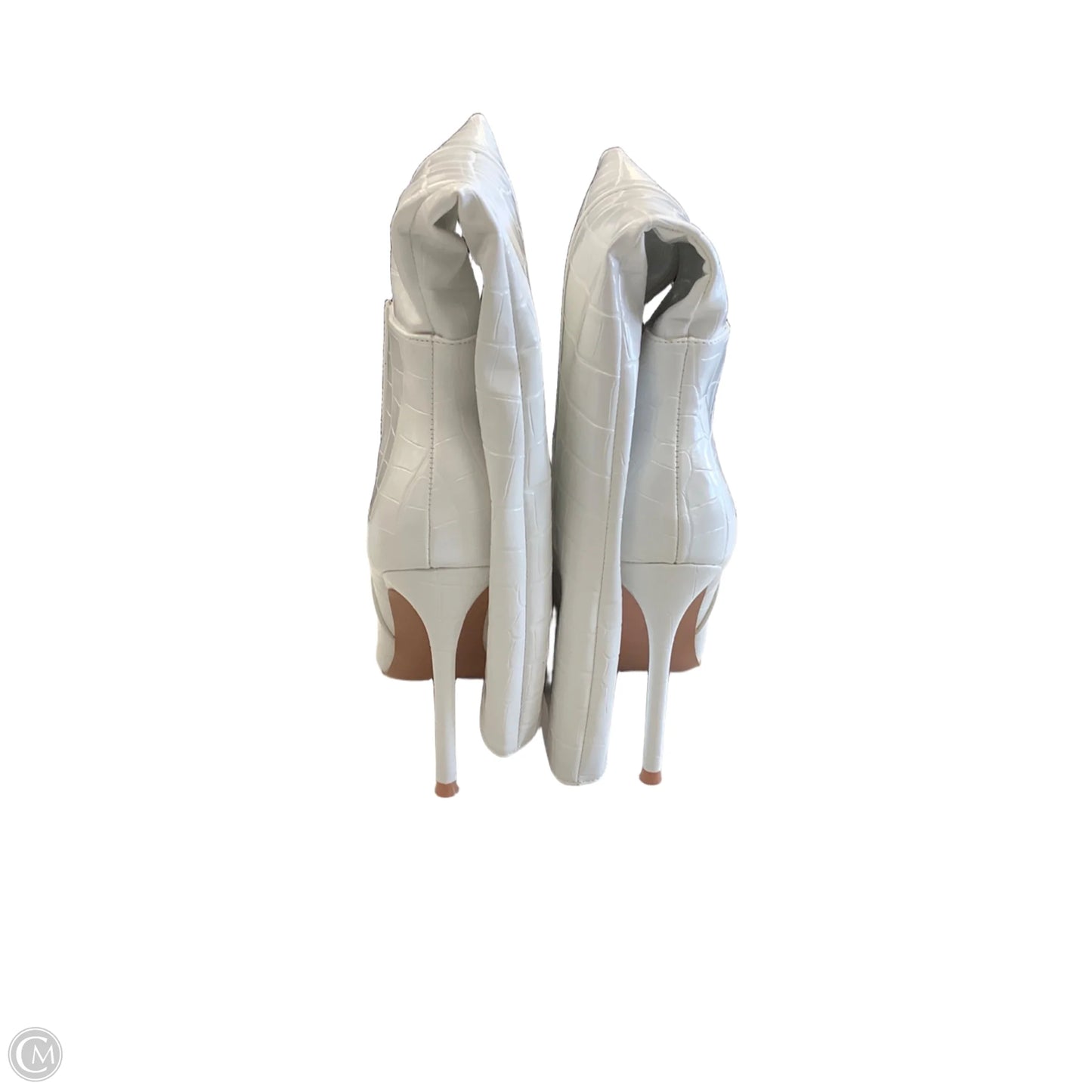 Boots Mid-calf Heels By Lulus In White, Size: 10
