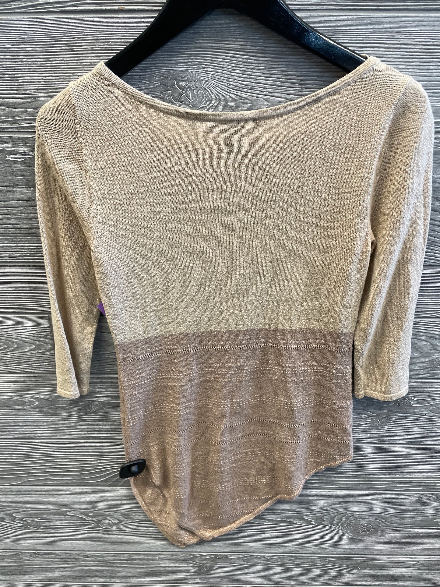 Top 3/4 Sleeve By White House Black Market In Tan, Size: Xs