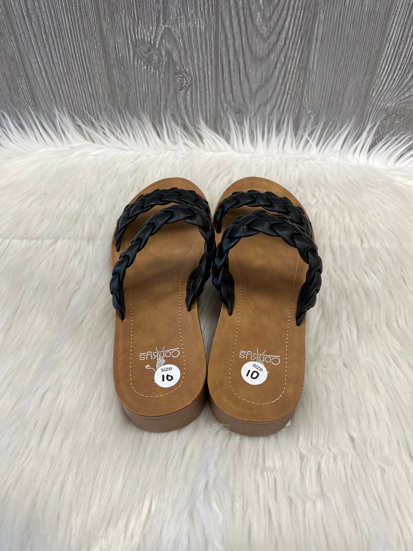 Sandals Flats By Corkys In Black, Size: 10