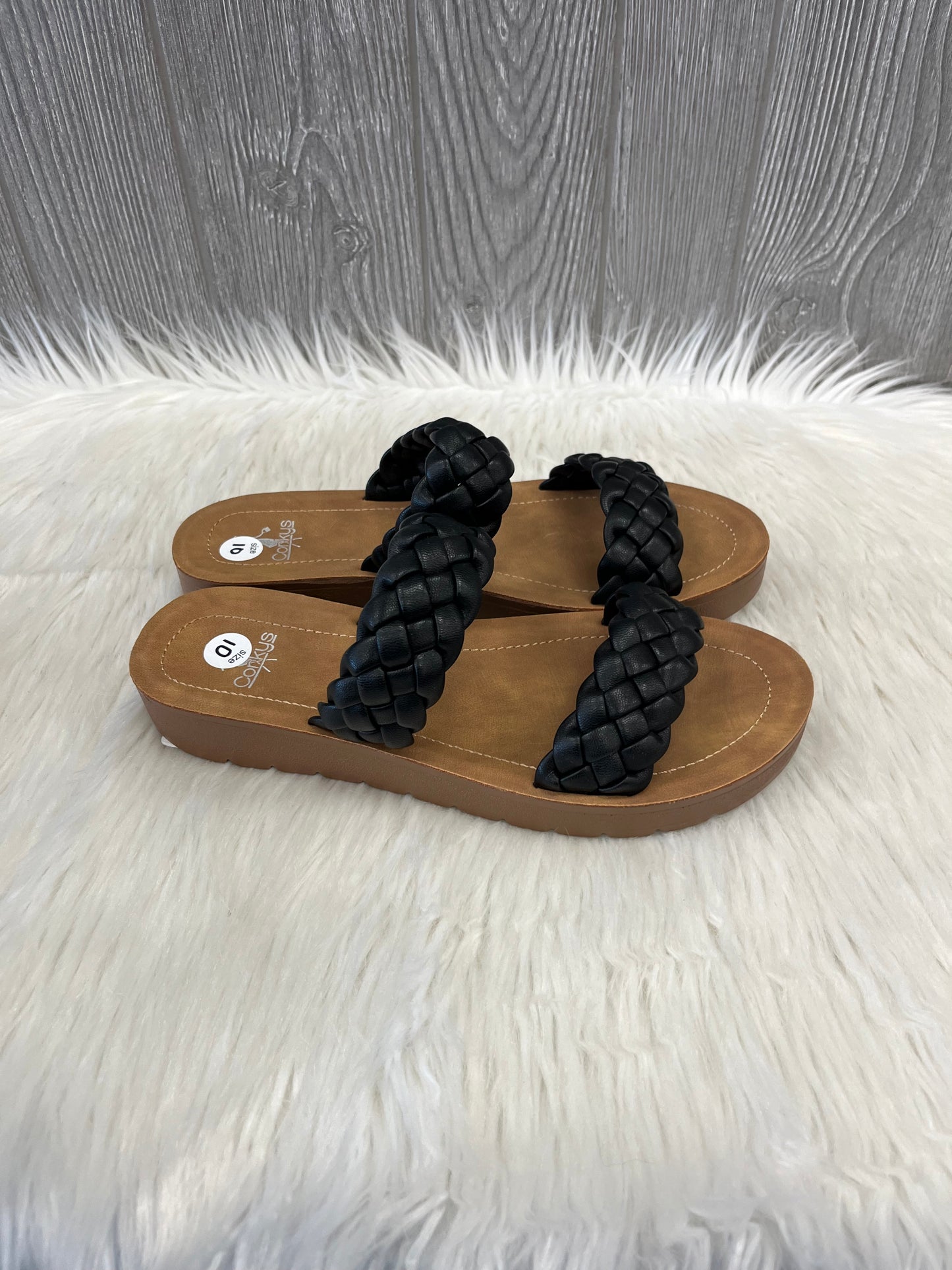 Sandals Flats By Corkys In Black, Size: 10