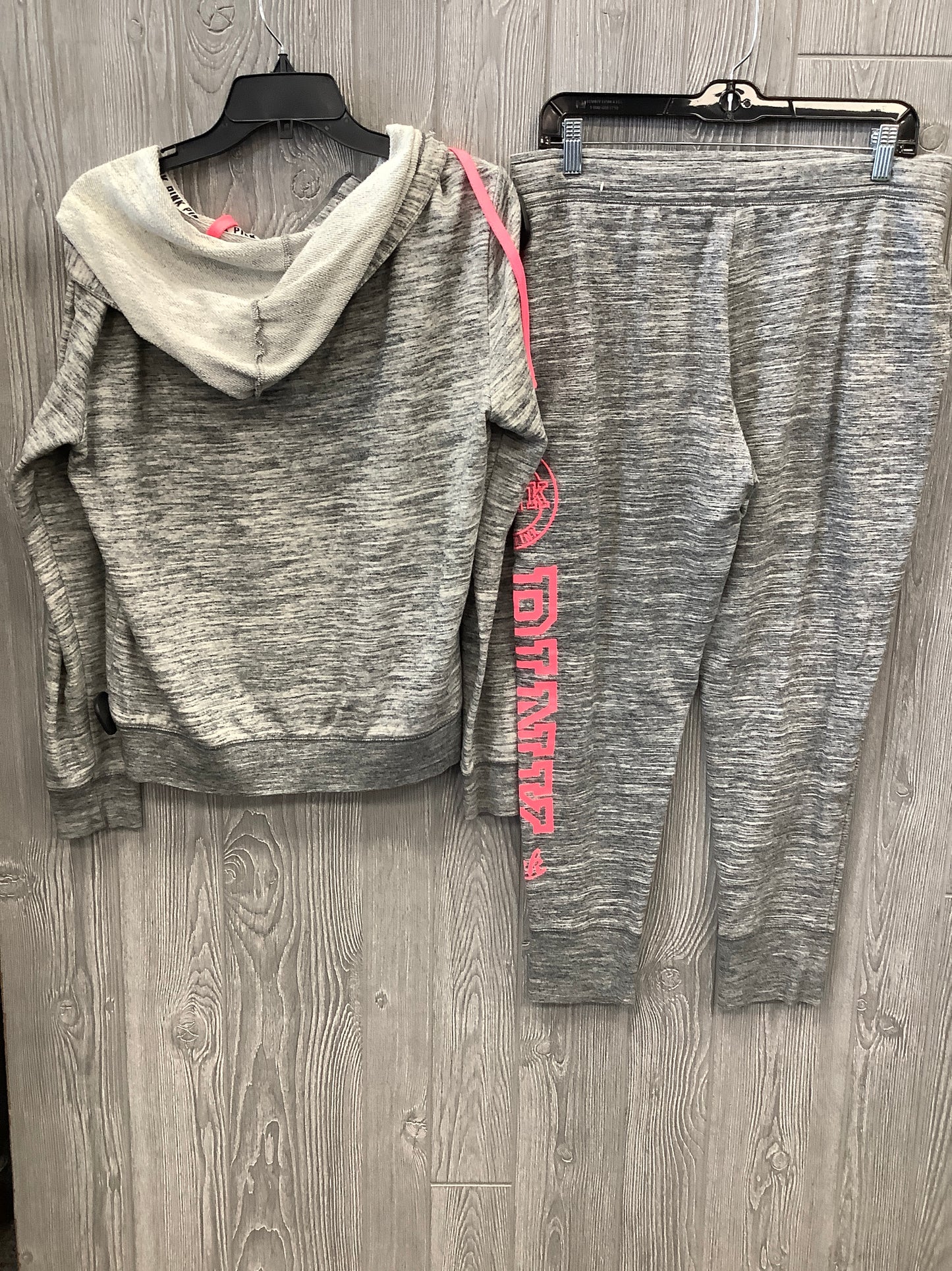 Lounge Set Pants By Pink In Grey, Size: L