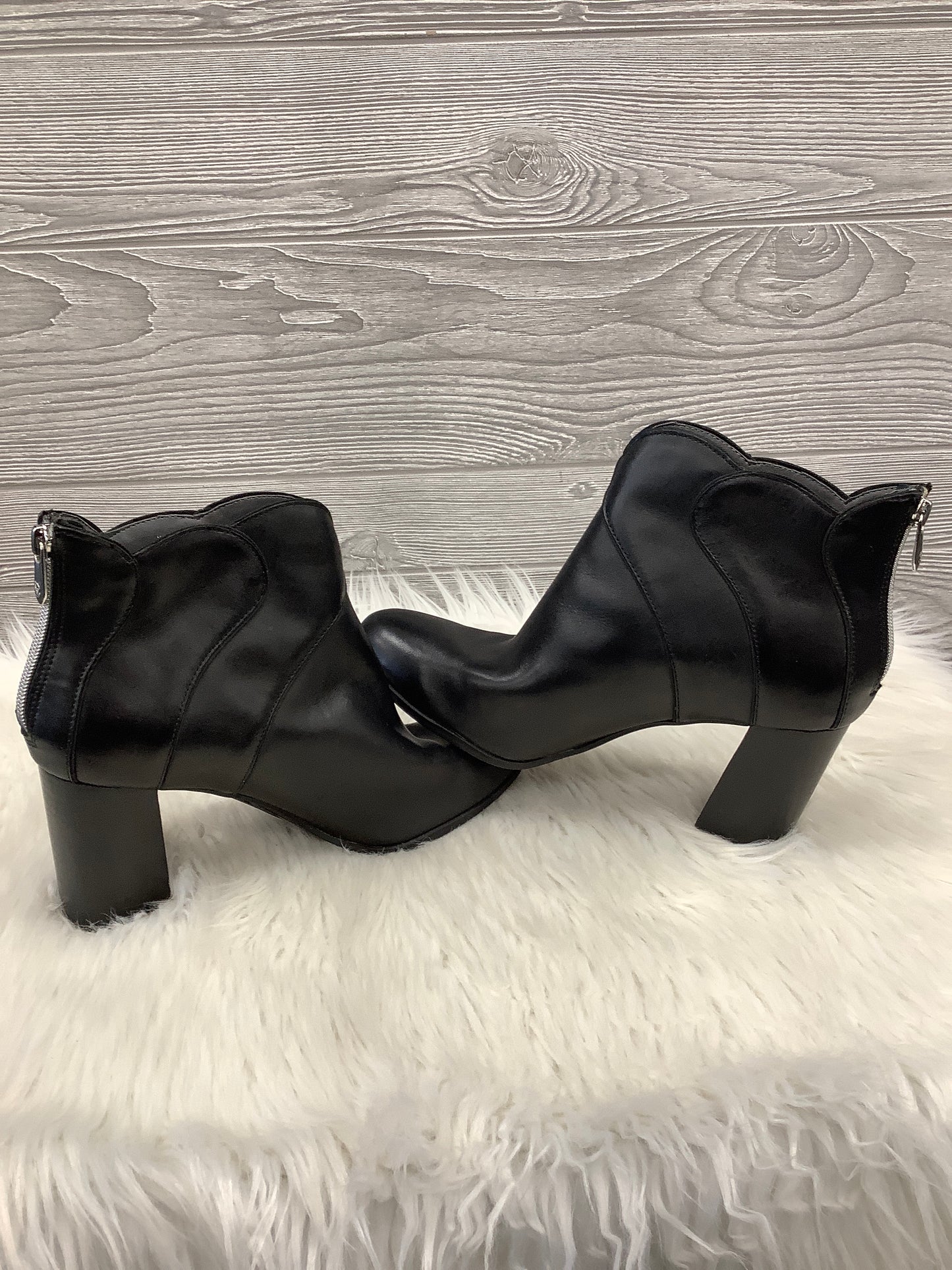 Boots Ankle Heels By Adrienne Vittadini In Black, Size: 9.5