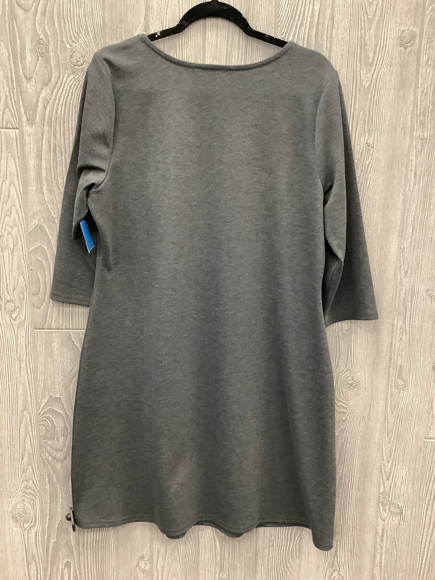 Dress Casual Midi By Liz Claiborne In Grey, Size: L