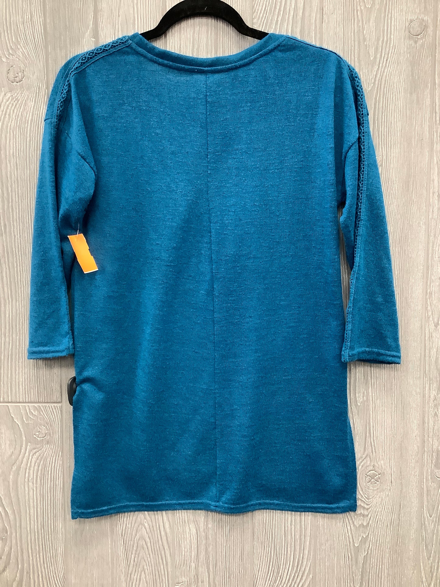 Top 3/4 Sleeve By Massini In Blue, Size: S