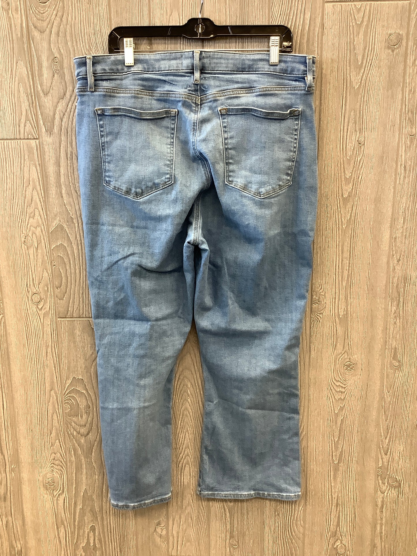 Jeans Cropped By Loft In Blue, Size: 16