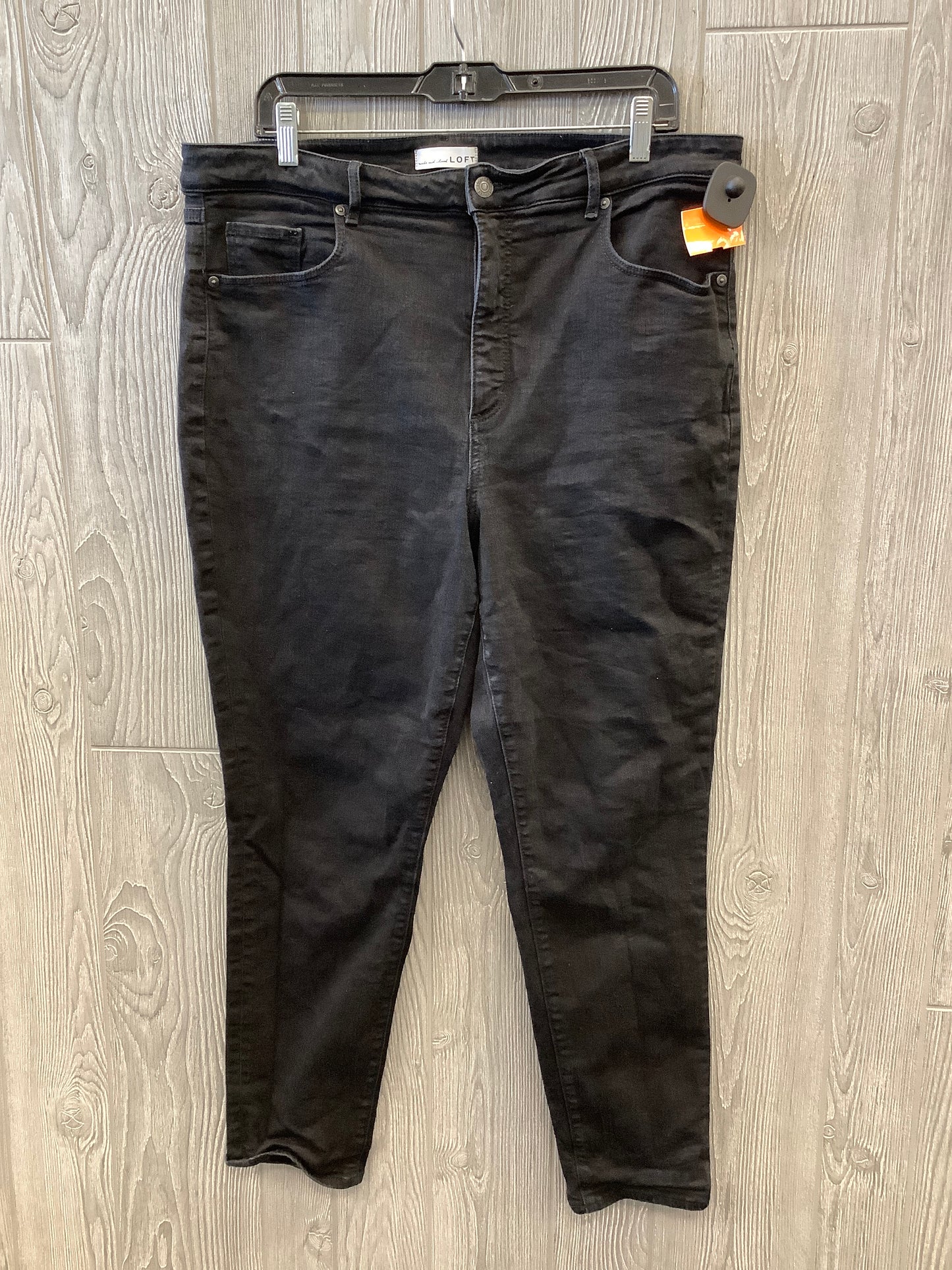 Jeans Skinny By Loft In Black, Size: 16