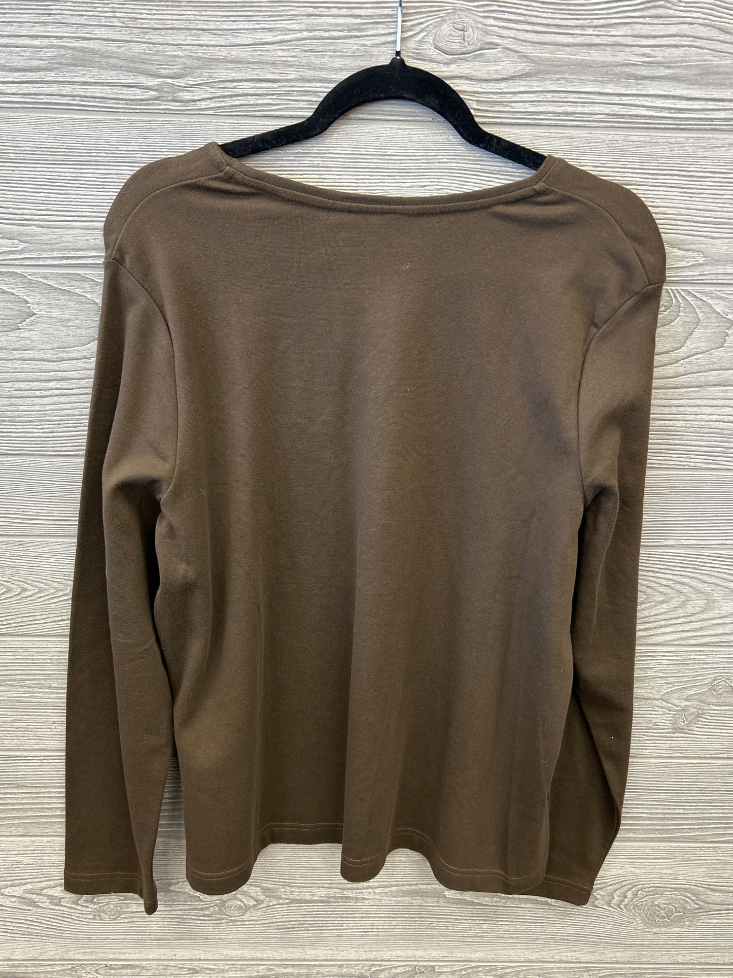 Top Long Sleeve Basic By Croft And Barrow Size: 1x