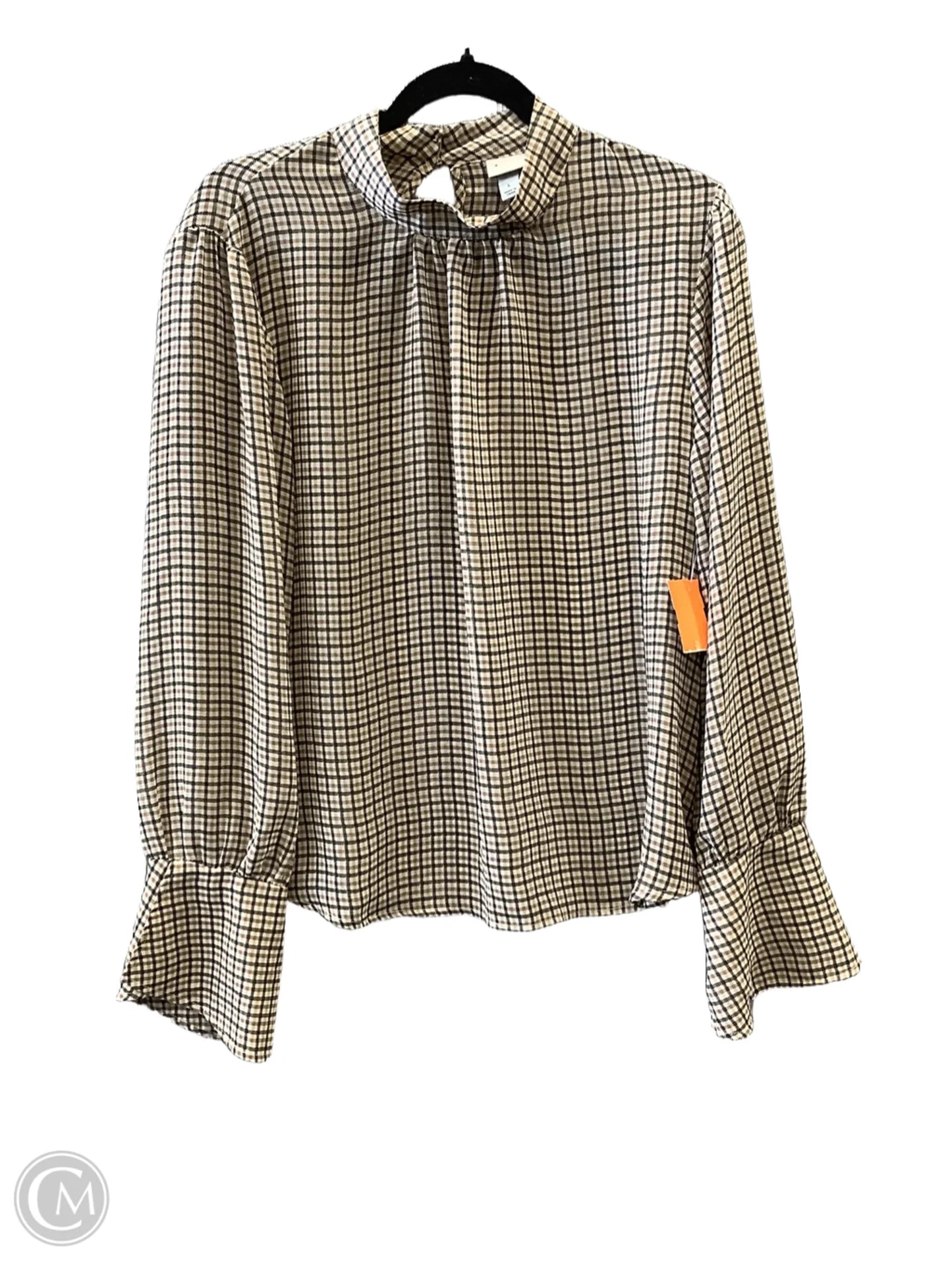 Top Long Sleeve By A New Day In Brown, Size: L