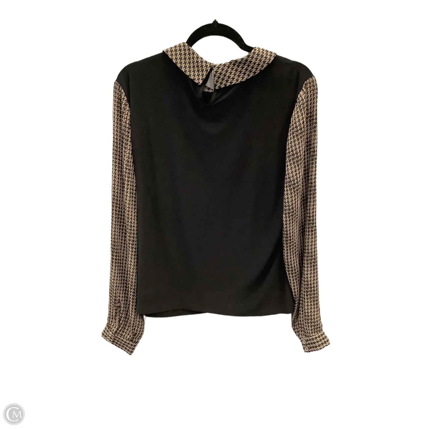 Top Long Sleeve By Tommy Hilfiger In Black & Brown, Size: Xl