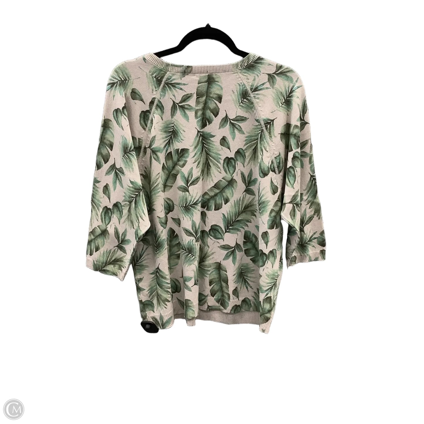 Top 3/4 Sleeve By J. Jill In Brown & Green, Size: M