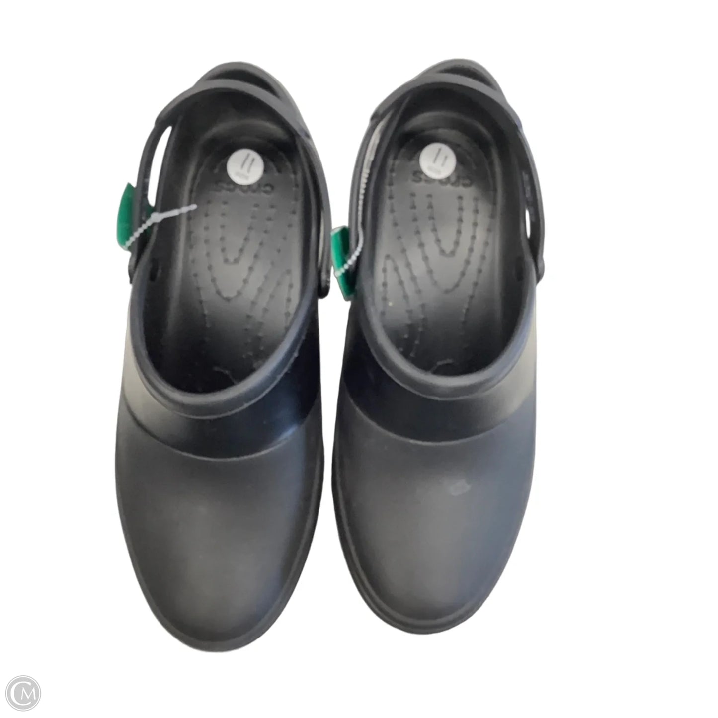 Shoes Flats By Crocs In Black, Size: 11