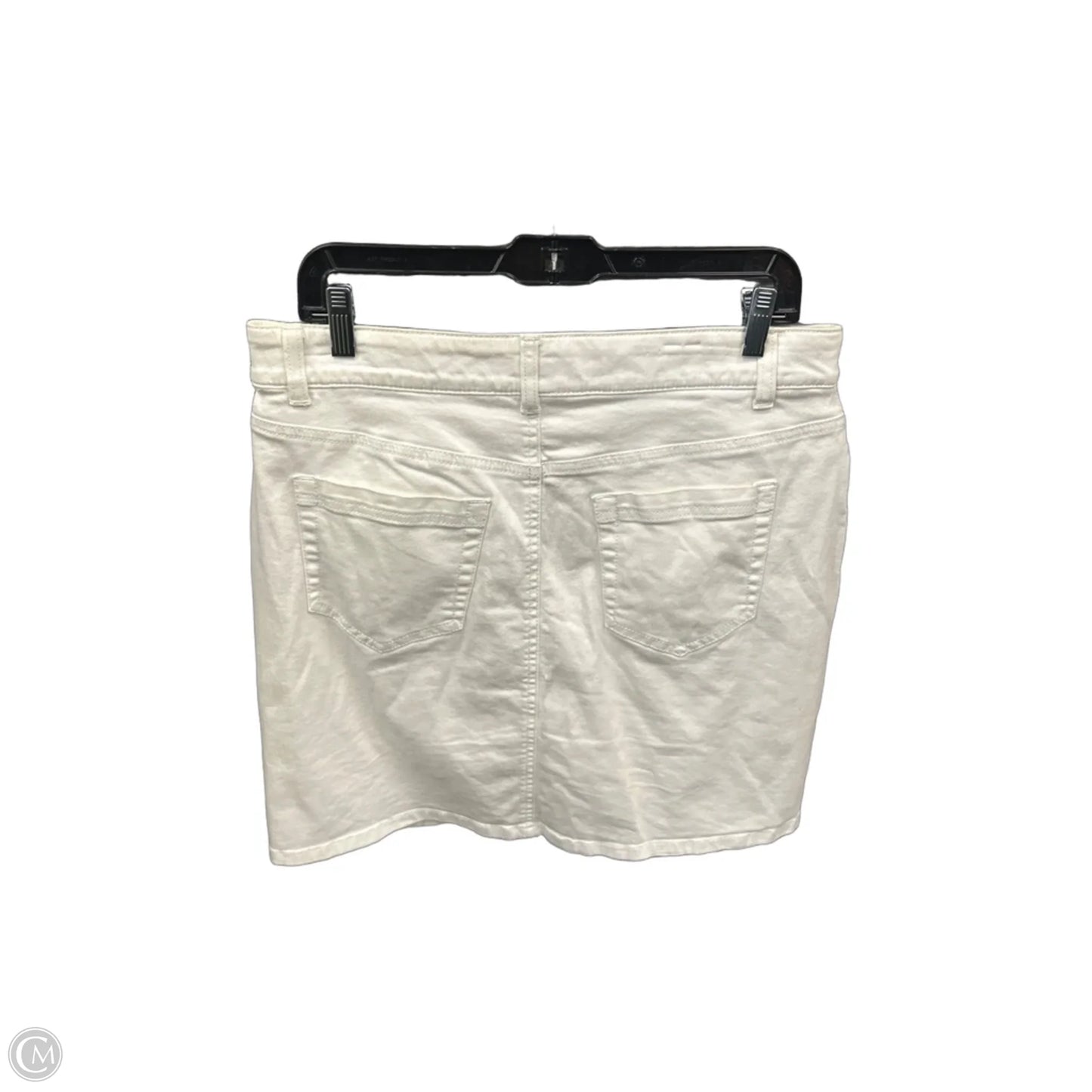 Skort By Croft And Barrow In White Denim, Size: 12