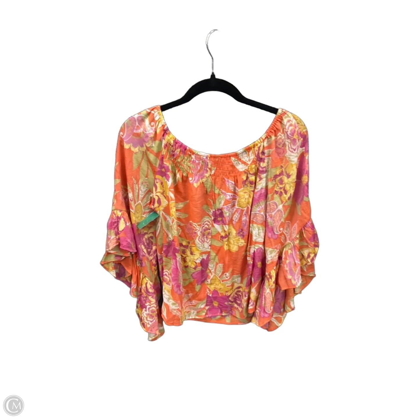 Blouse Long Sleeve By Unique Spectrum In Orange, Size: L