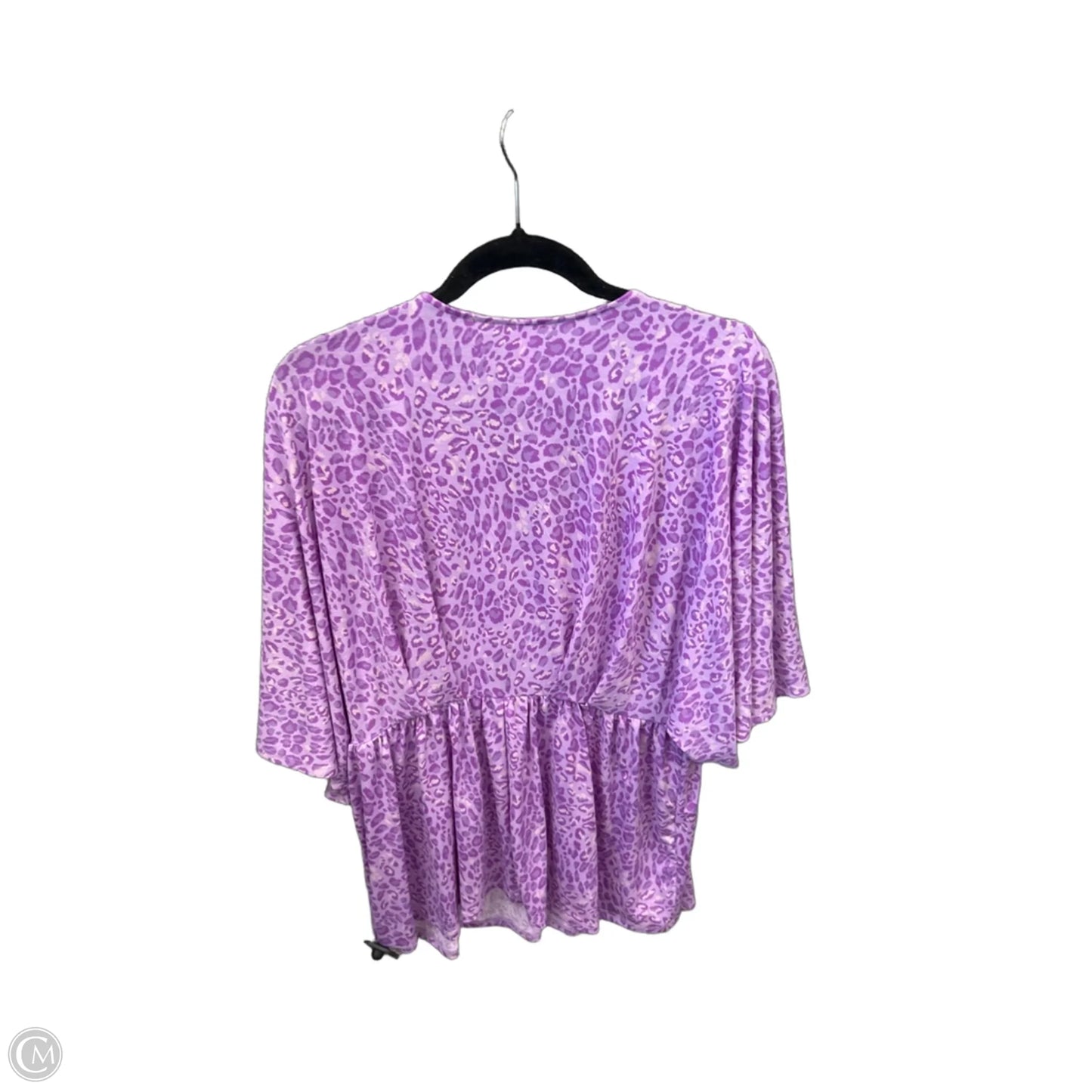 Top Short Sleeve By Dear Scarlett In Purple, Size: 3x