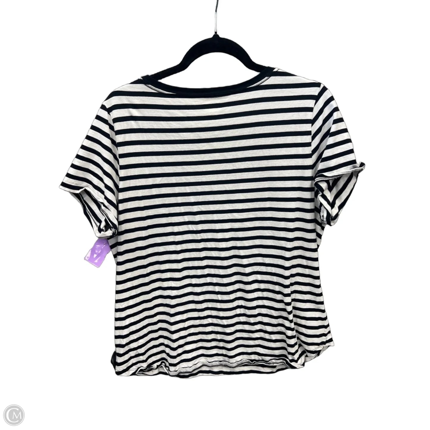 Top Short Sleeve By Olsenboye In Striped Pattern, Size: Xl