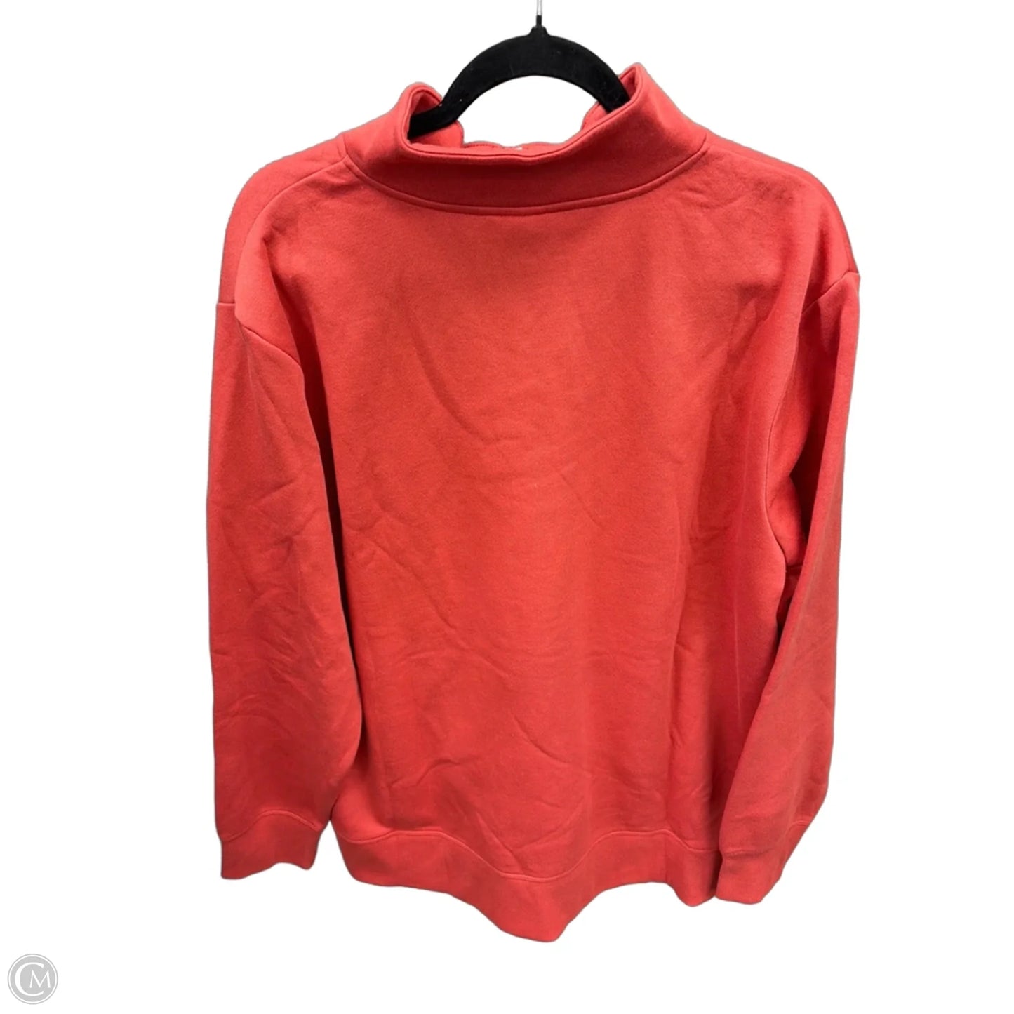 Athletic Top Long Sleeve Collar By Reebok In Orange, Size: Xxl