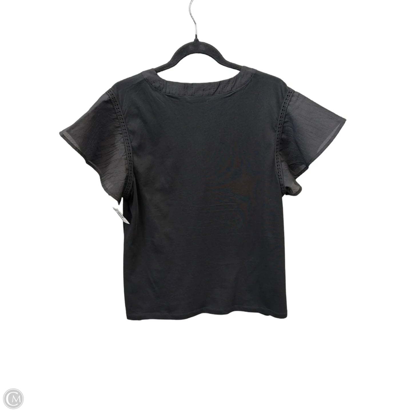 Top Short Sleeve By Chicos In Black, Size: L