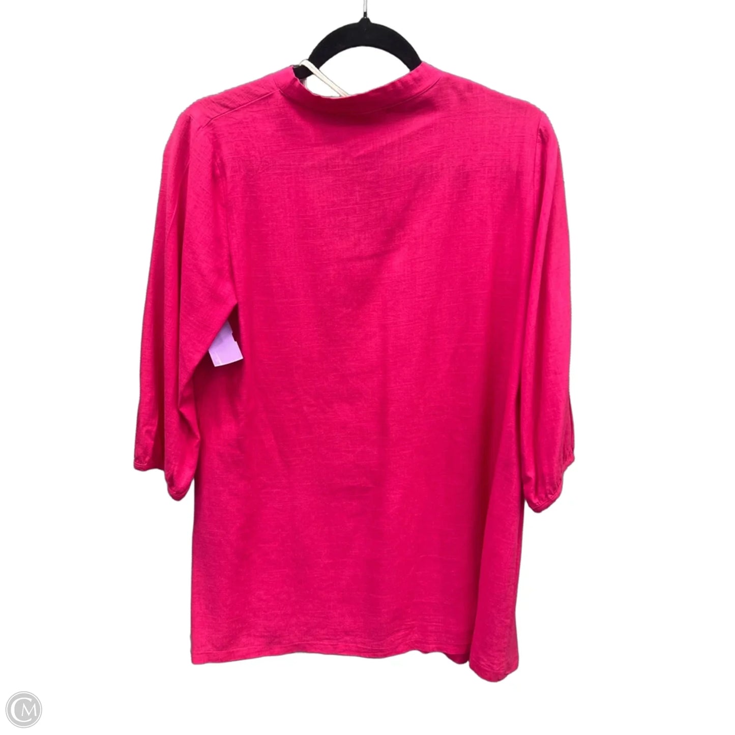Top 3/4 Sleeve By Clothes Mentor In Pink, Size: M