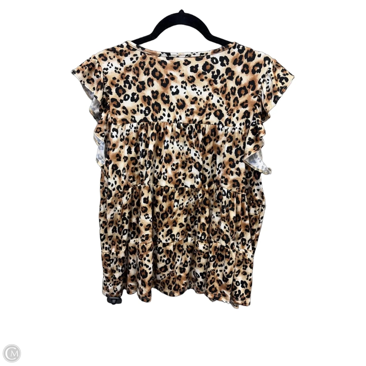 Top Short Sleeve By Heimish Usa In Animal Print, Size: L