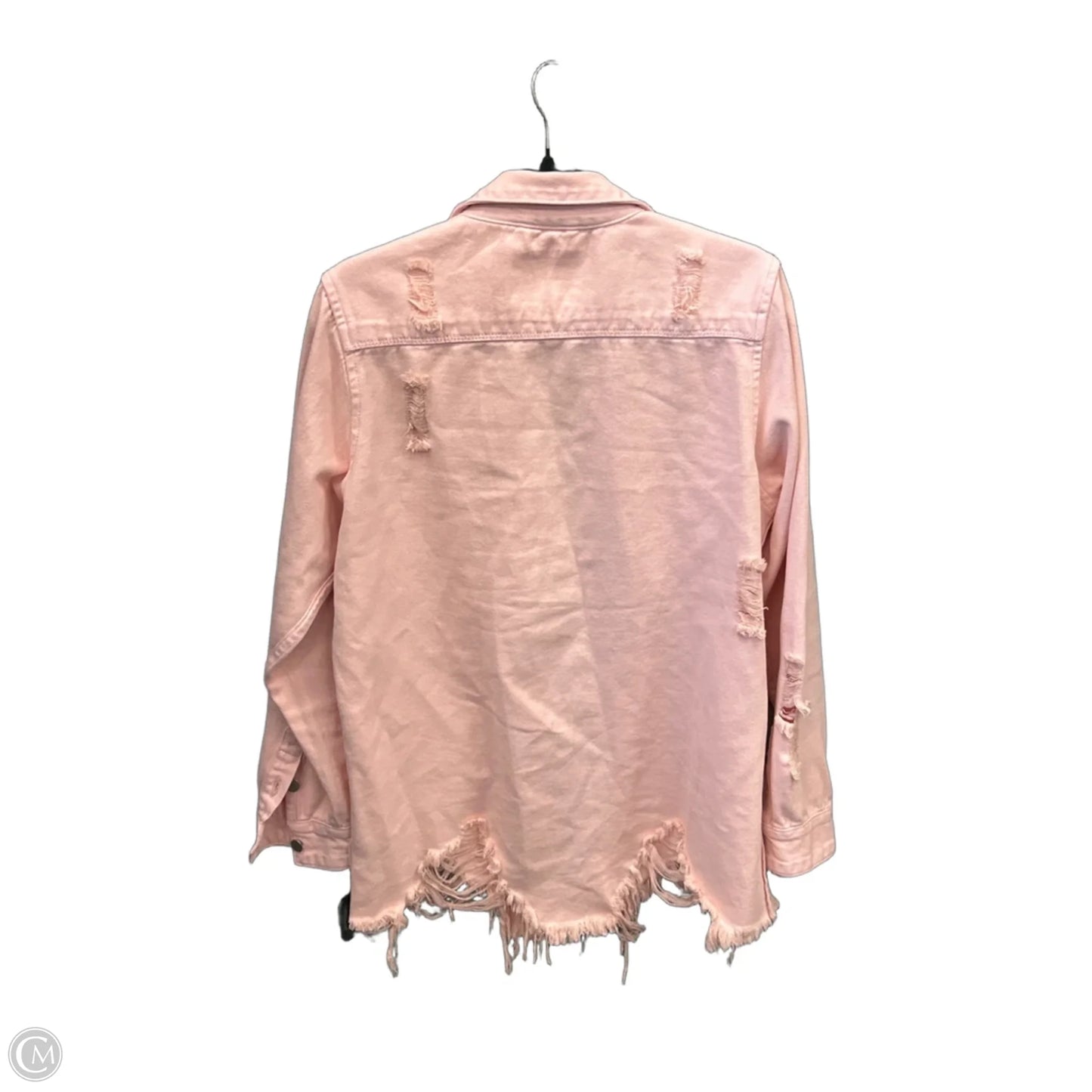 Jacket Denim By American Bazi In Pink Denim, Size: L