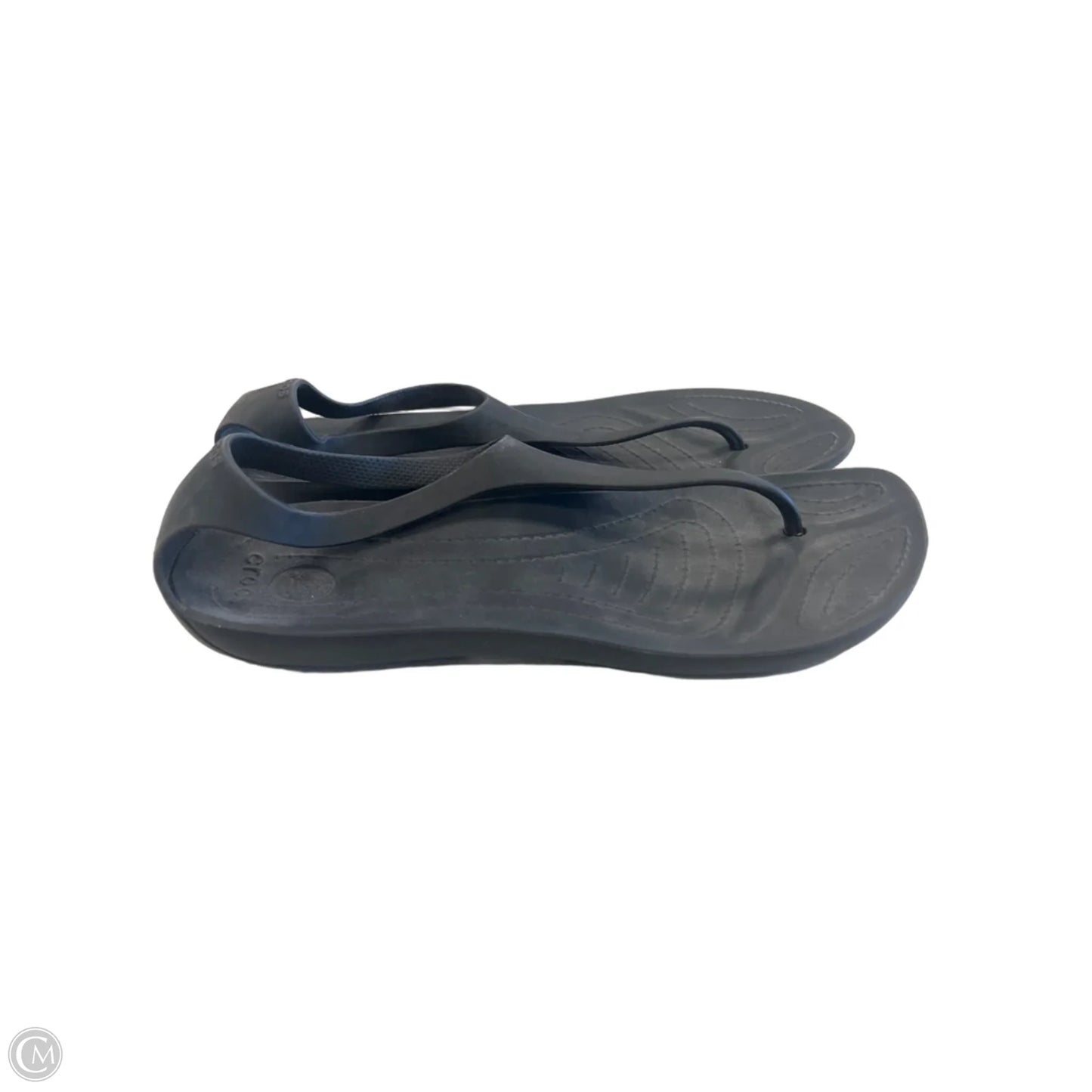 Sandals Flats By Crocs In Black, Size: 8