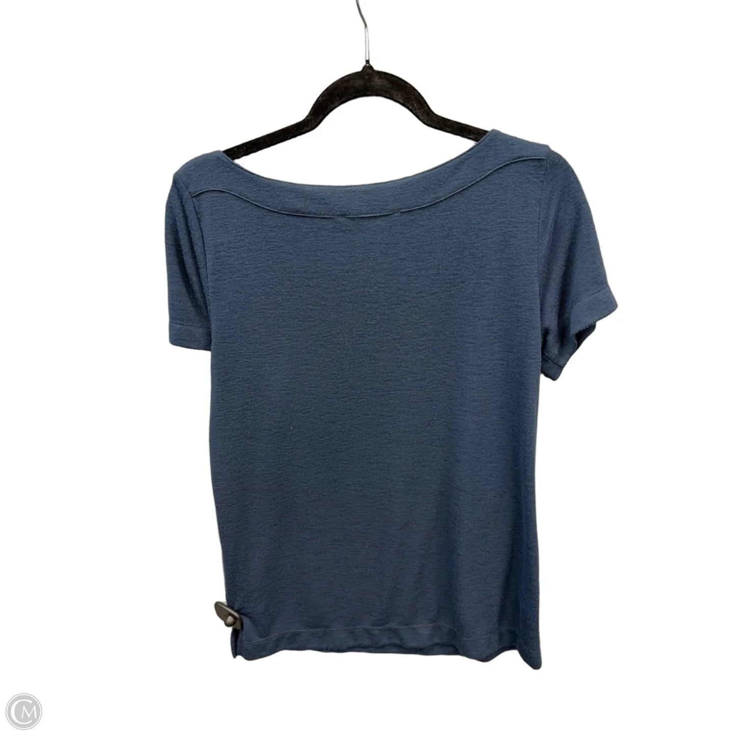 Top Short Sleeve By Loft In Navy, Size: M