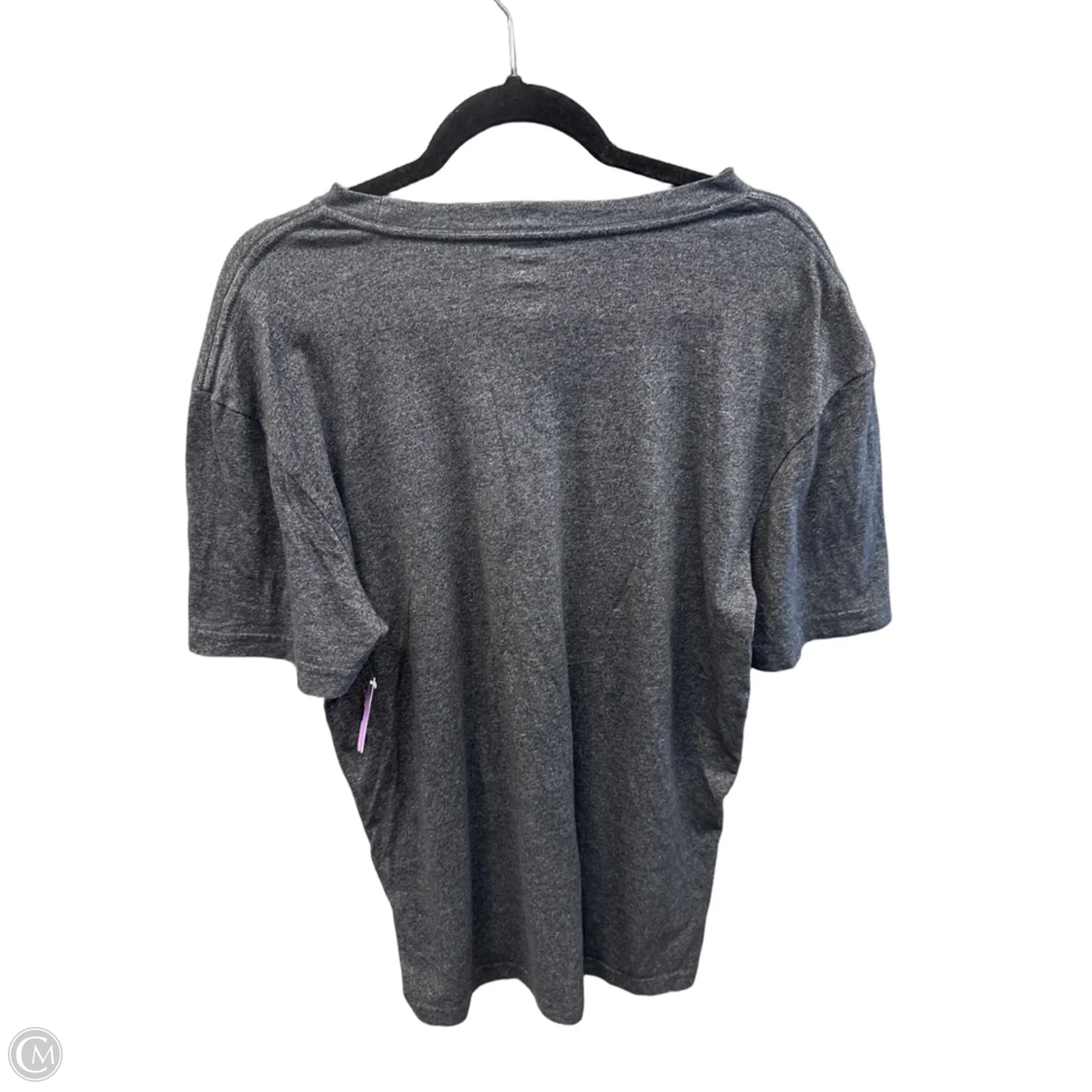 Top Short Sleeve By Concepts In Grey, Size: L