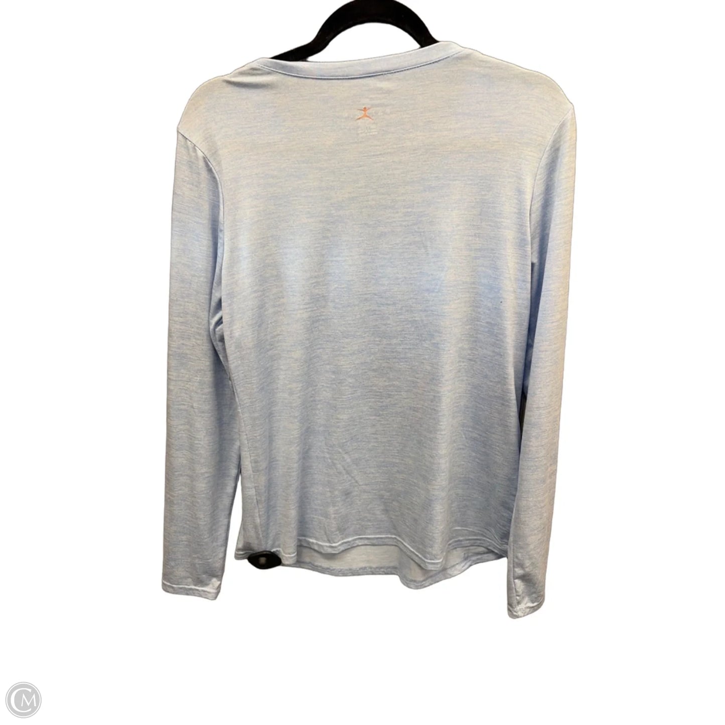 Athletic Top Long Sleeve Crewneck By Danskin In Blue, Size: L
