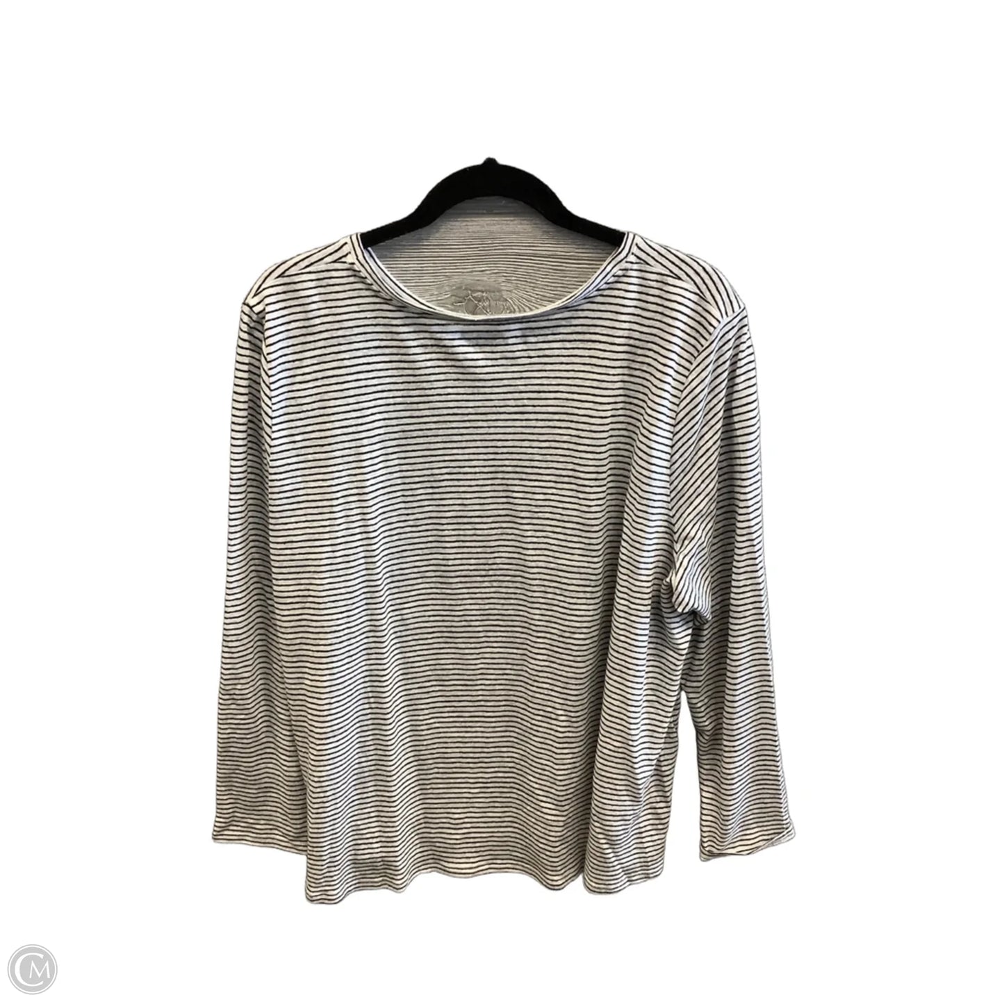 Top Long Sleeve By Eileen Fisher In Striped Pattern, Size: 1x