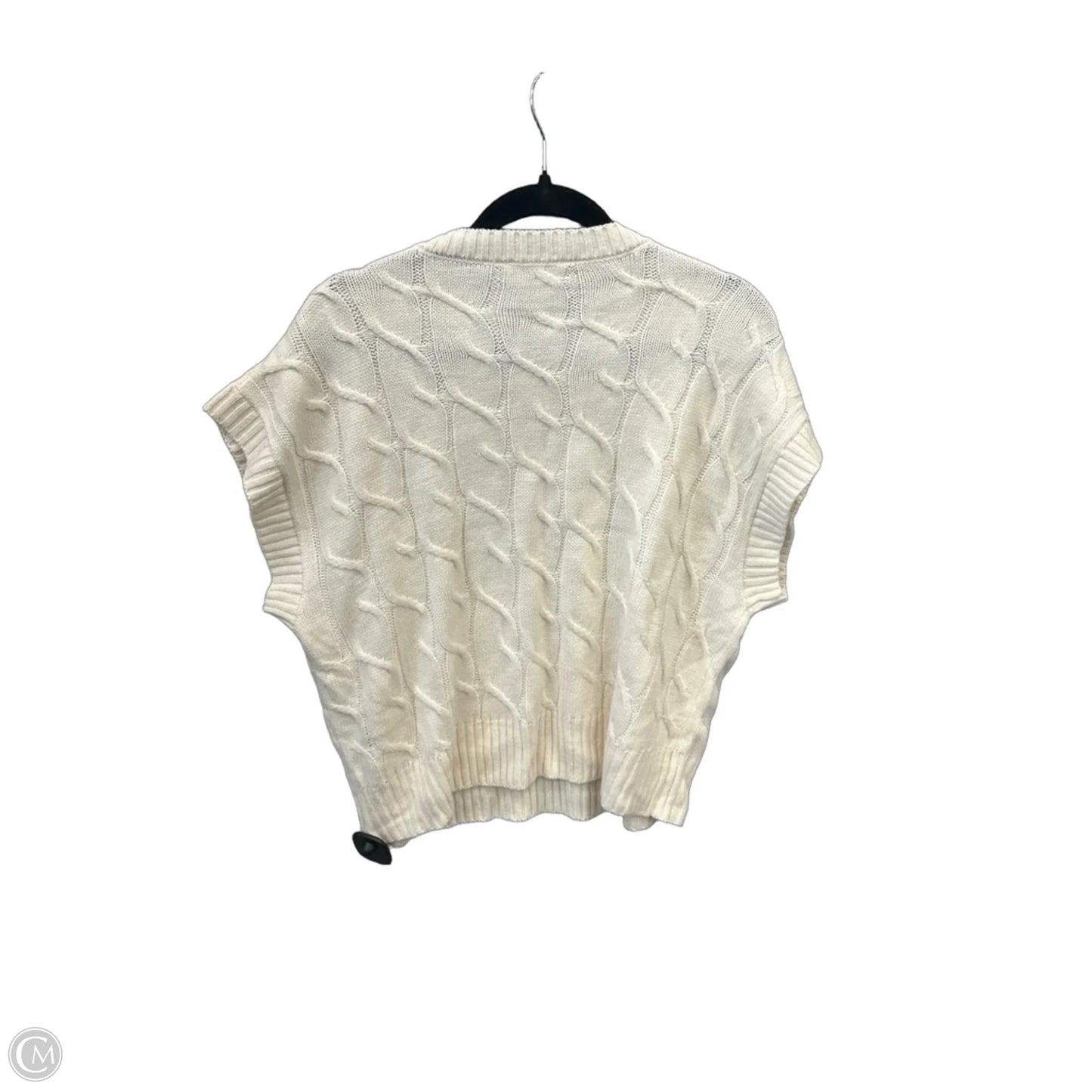 Vest Sweater By Double Zero In Cream, Size: S