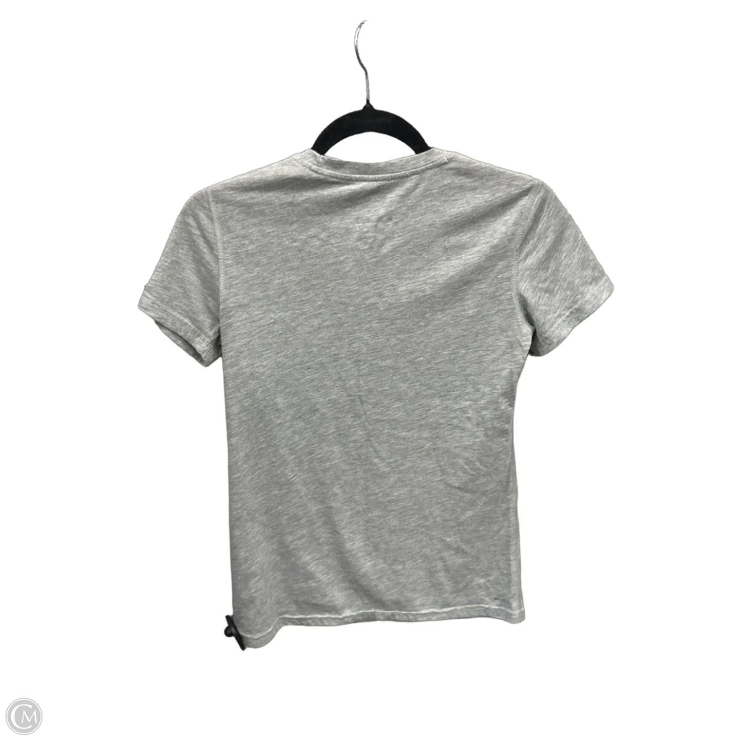 Athletic Top Short Sleeve By Adidas In Grey, Size: Xs