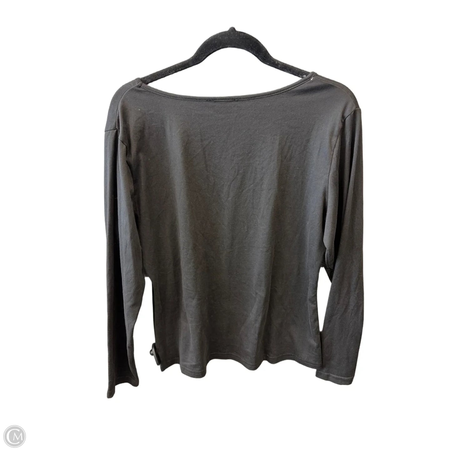 Top Long Sleeve Basic By Ekouaer In Black, Size: Xl