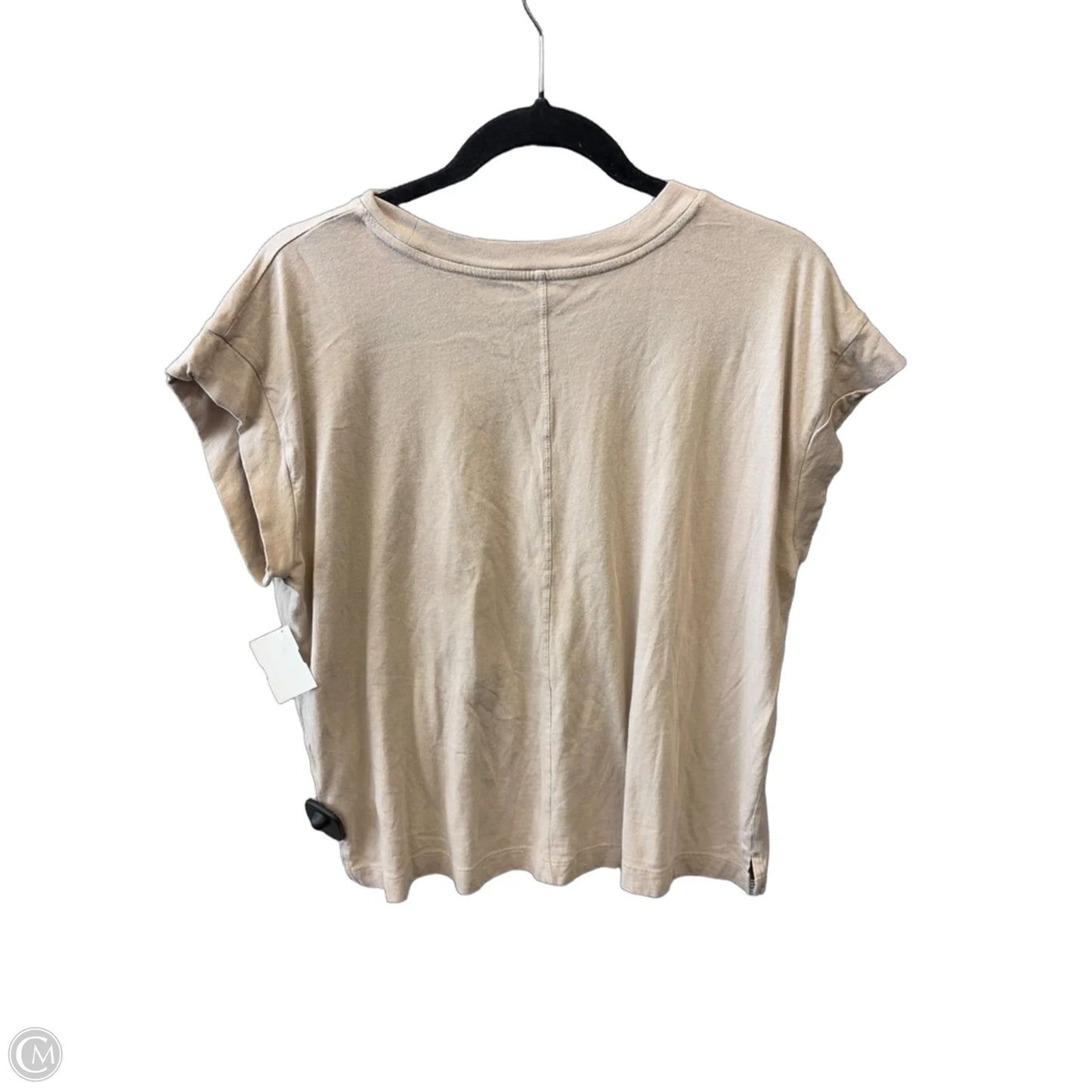 Top Short Sleeve Basic By A New Day In Beige, Size: M
