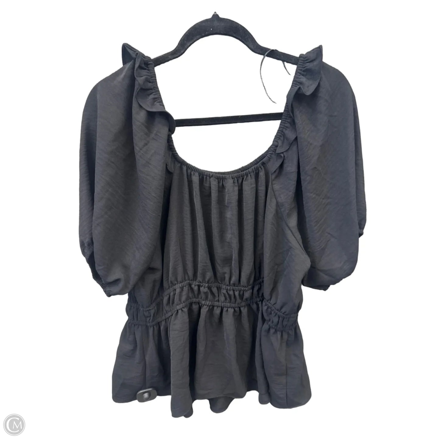 Top Short Sleeve By Nine West In Black, Size: Xl