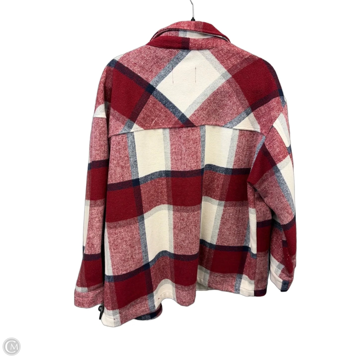 Jacket Shirt By Clothes Mentor In Plaid Pattern, Size: L