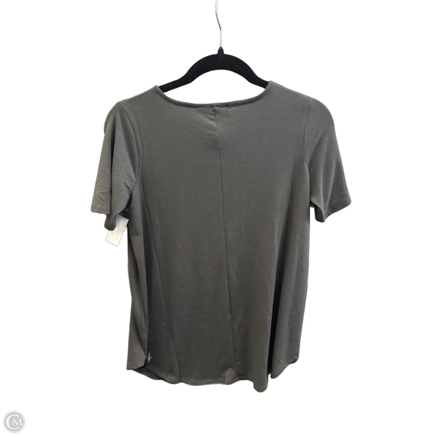 Top Short Sleeve By Zenana In Grey, Size: S