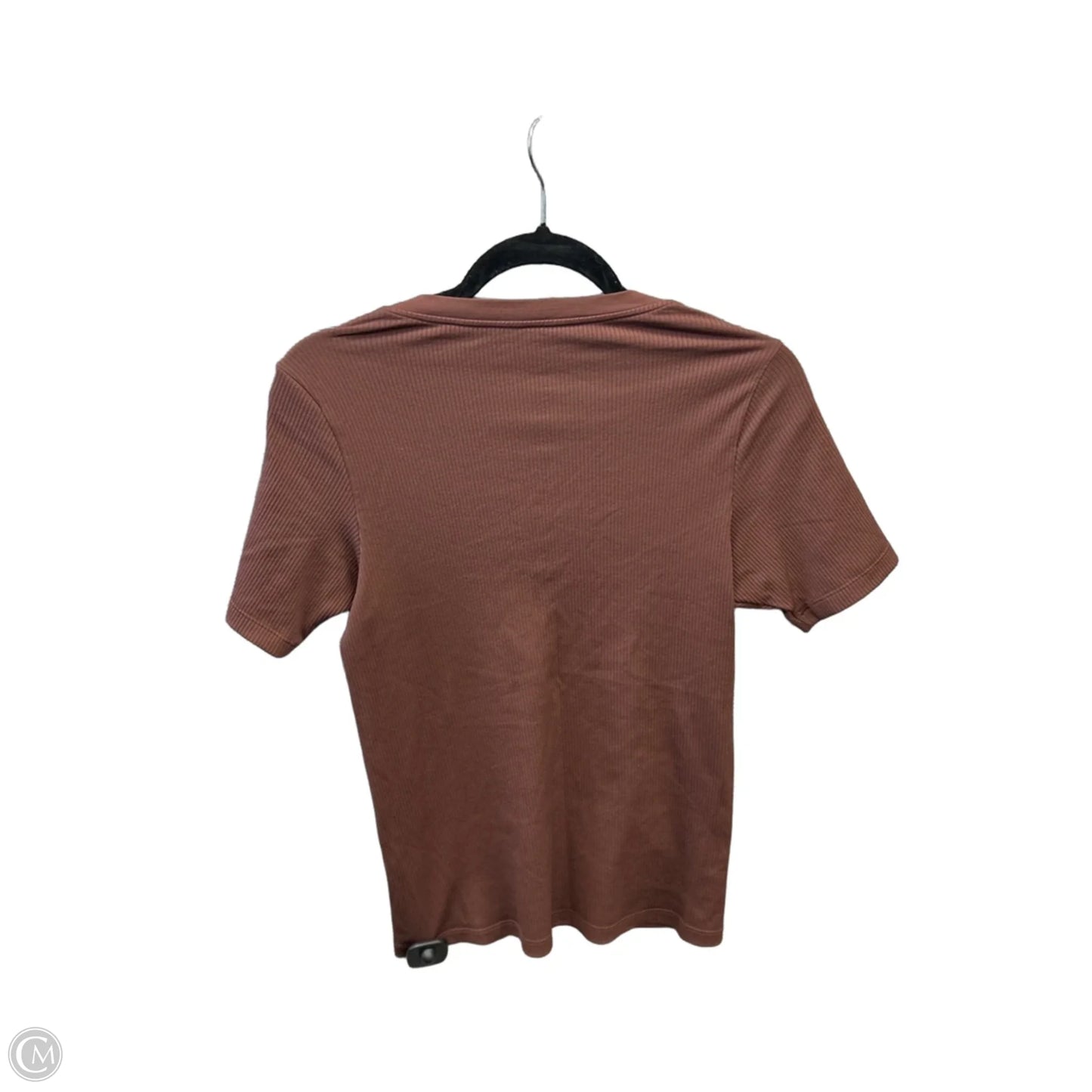 Athletic Top Short Sleeve By Athleta In Brown, Size: L