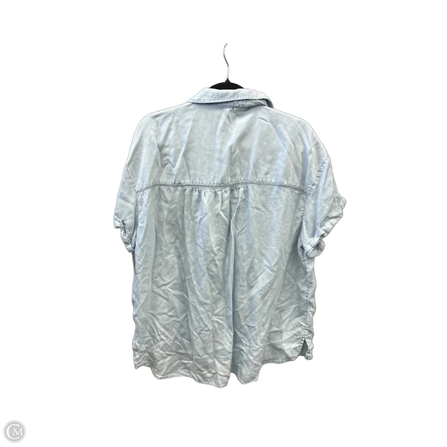 Top Short Sleeve By Terra & Sky In Blue, Size: 2x